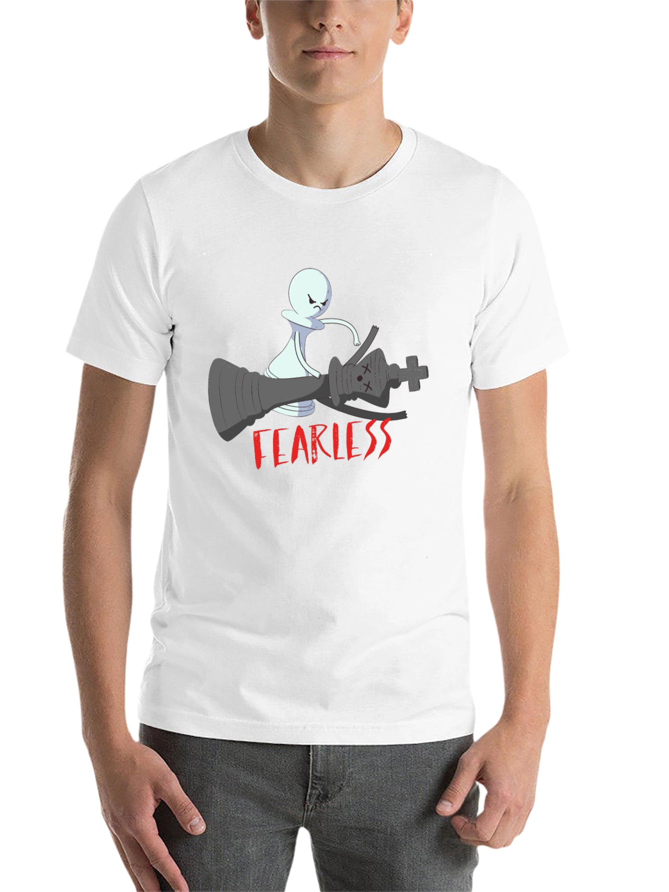 Fearless Chess Piece Graphic T-Shirt - 14