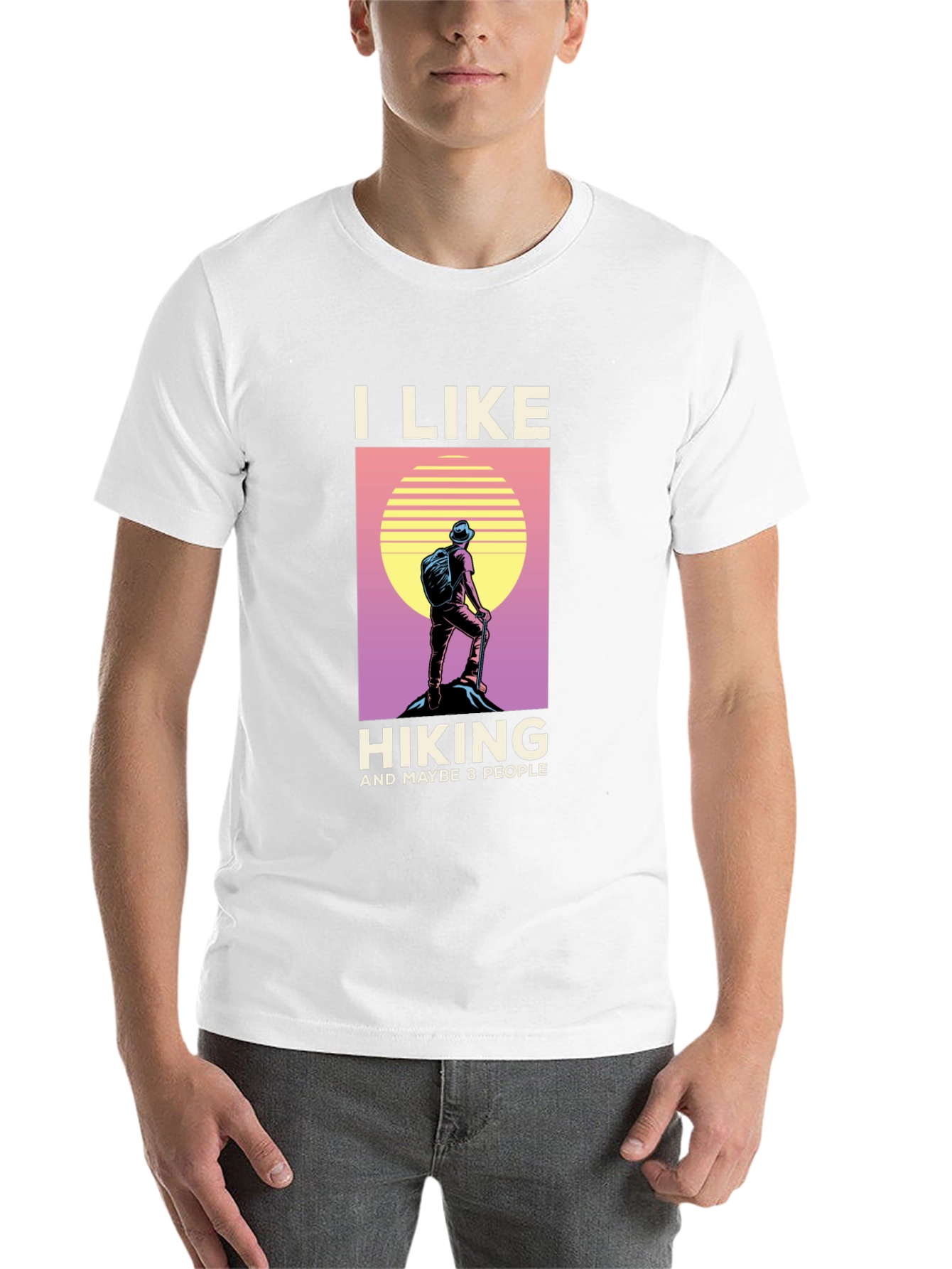 Black I Like Hiking T-Shirt - Funny Outdoor Adventure Tee view 14