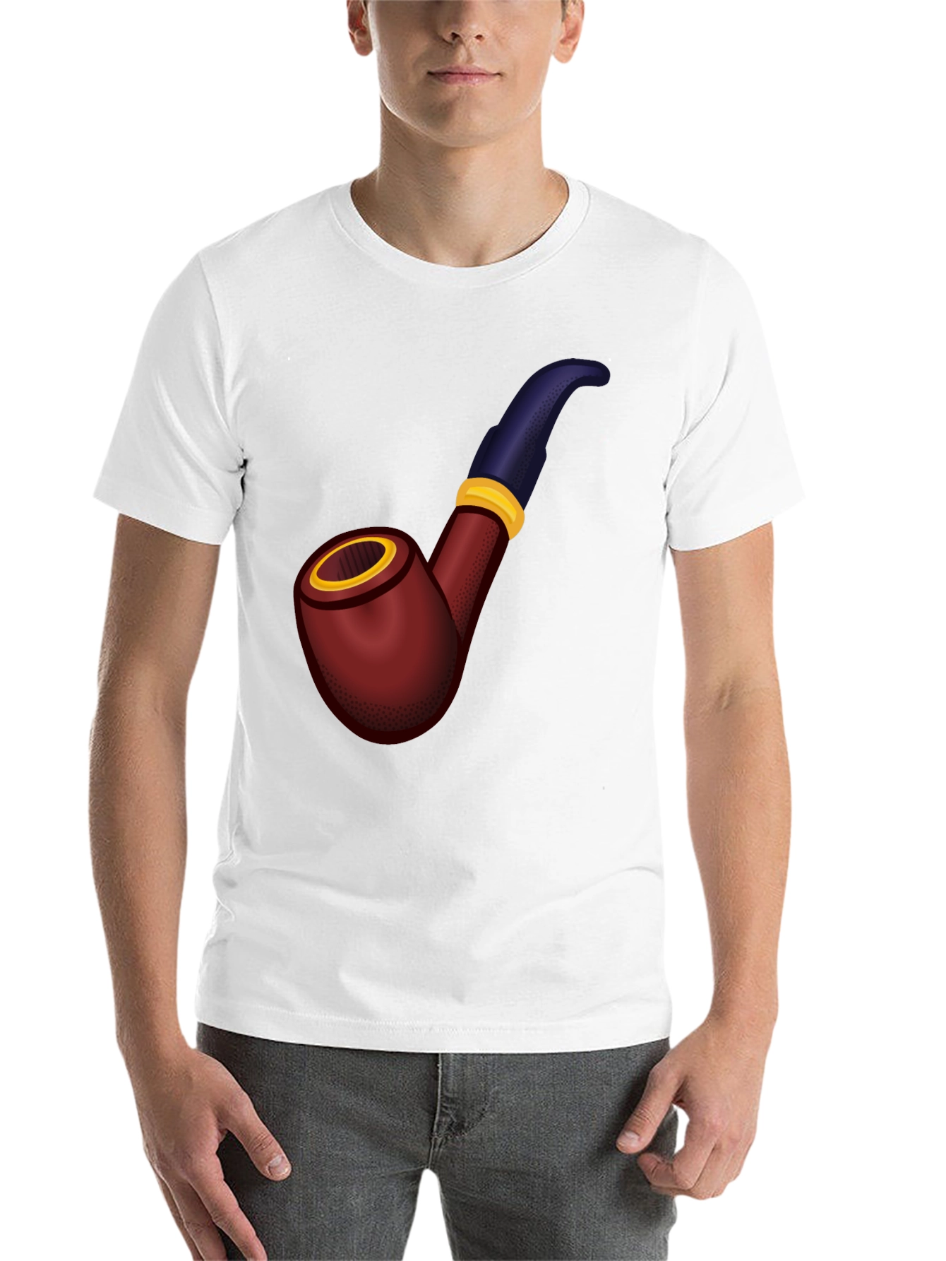 Black Smoking Pipe Graphic Tee - Classic Style view 14