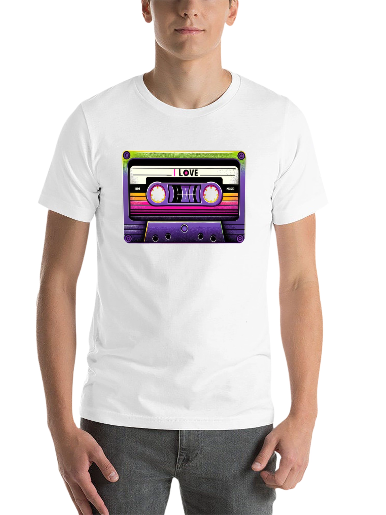 Black Retro Cassette Tape Graphic T-Shirt view 14
