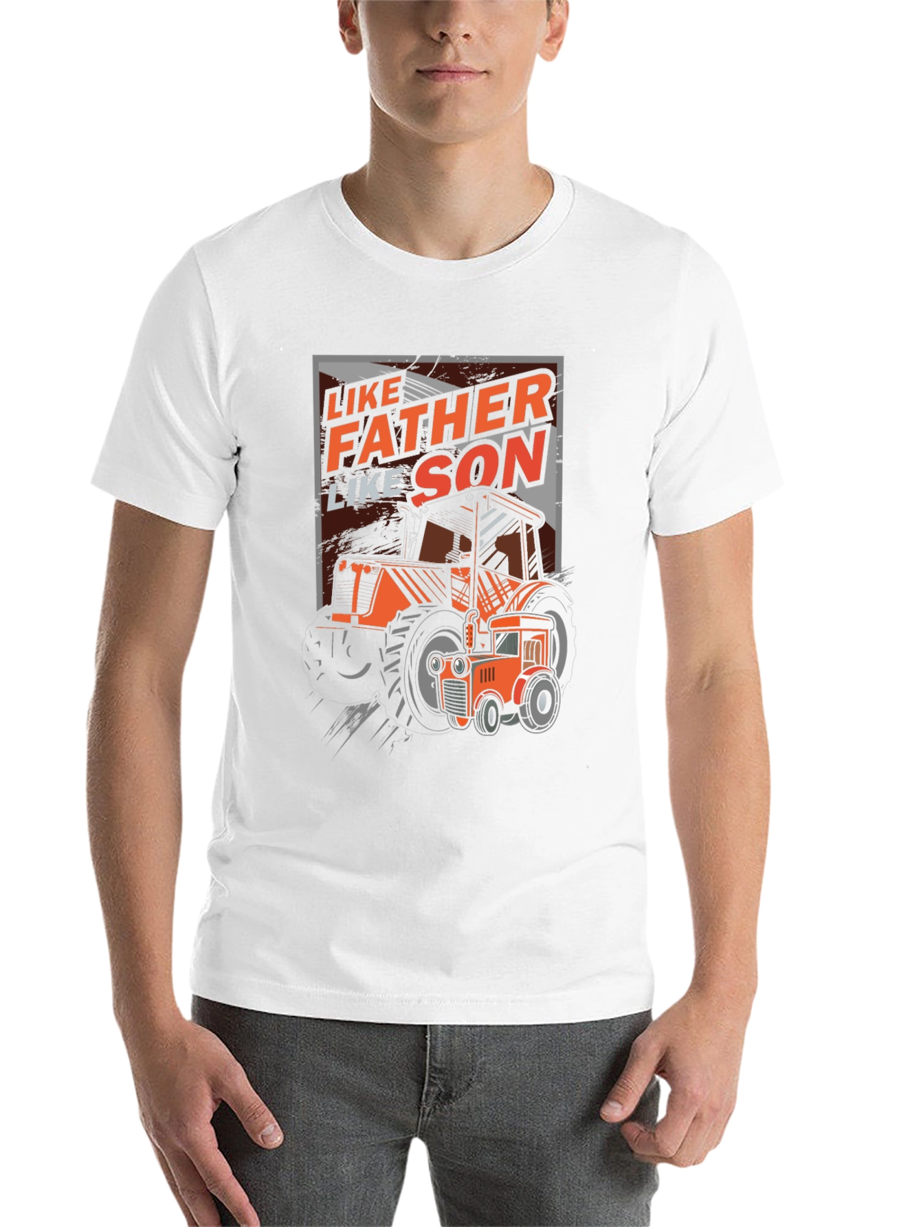 Black Like Father Like Son Tractor Graphic T-Shirt view 14