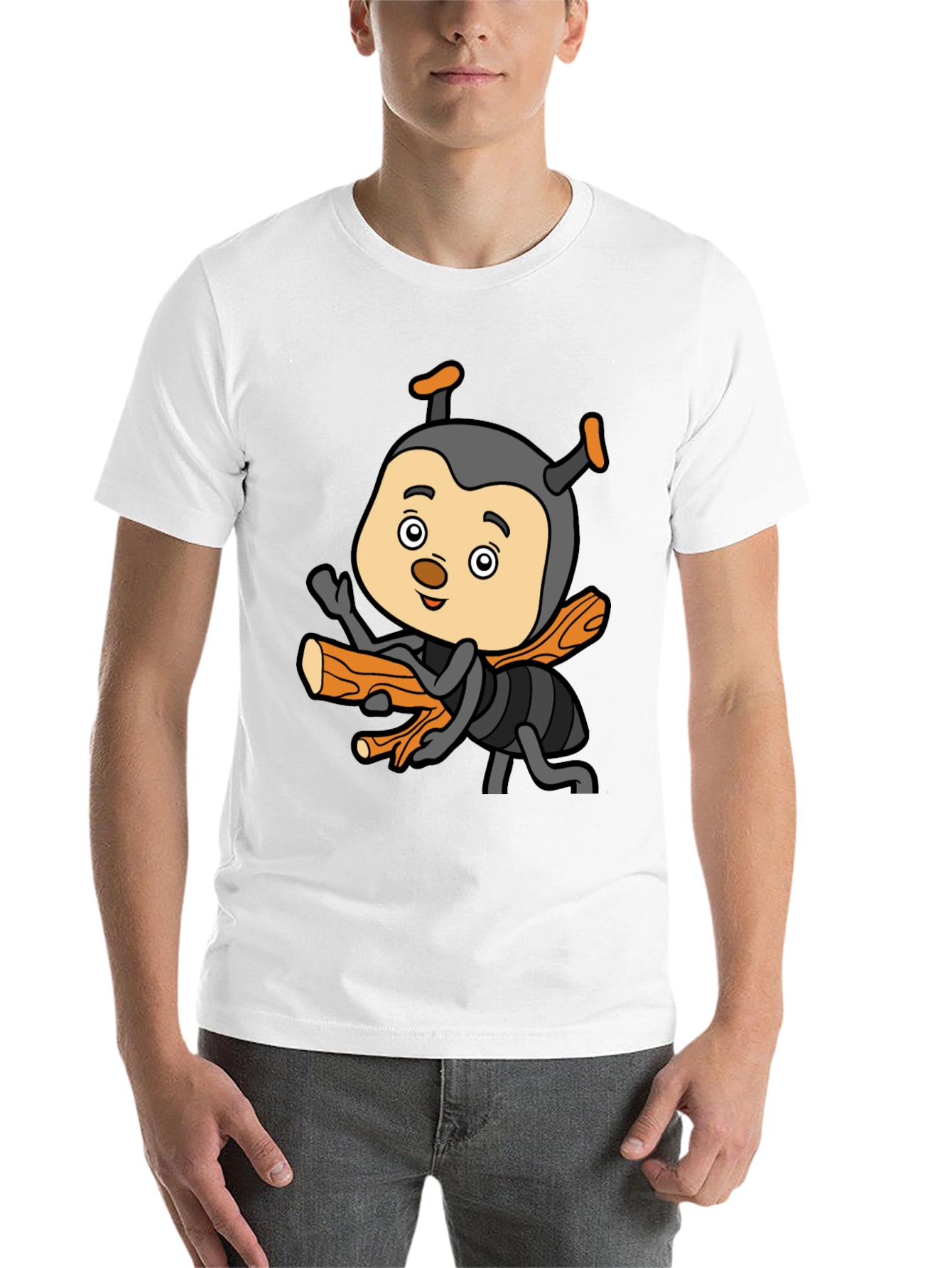 Black Cartoon Bee T-Shirt - Fun & Unique Design view 14