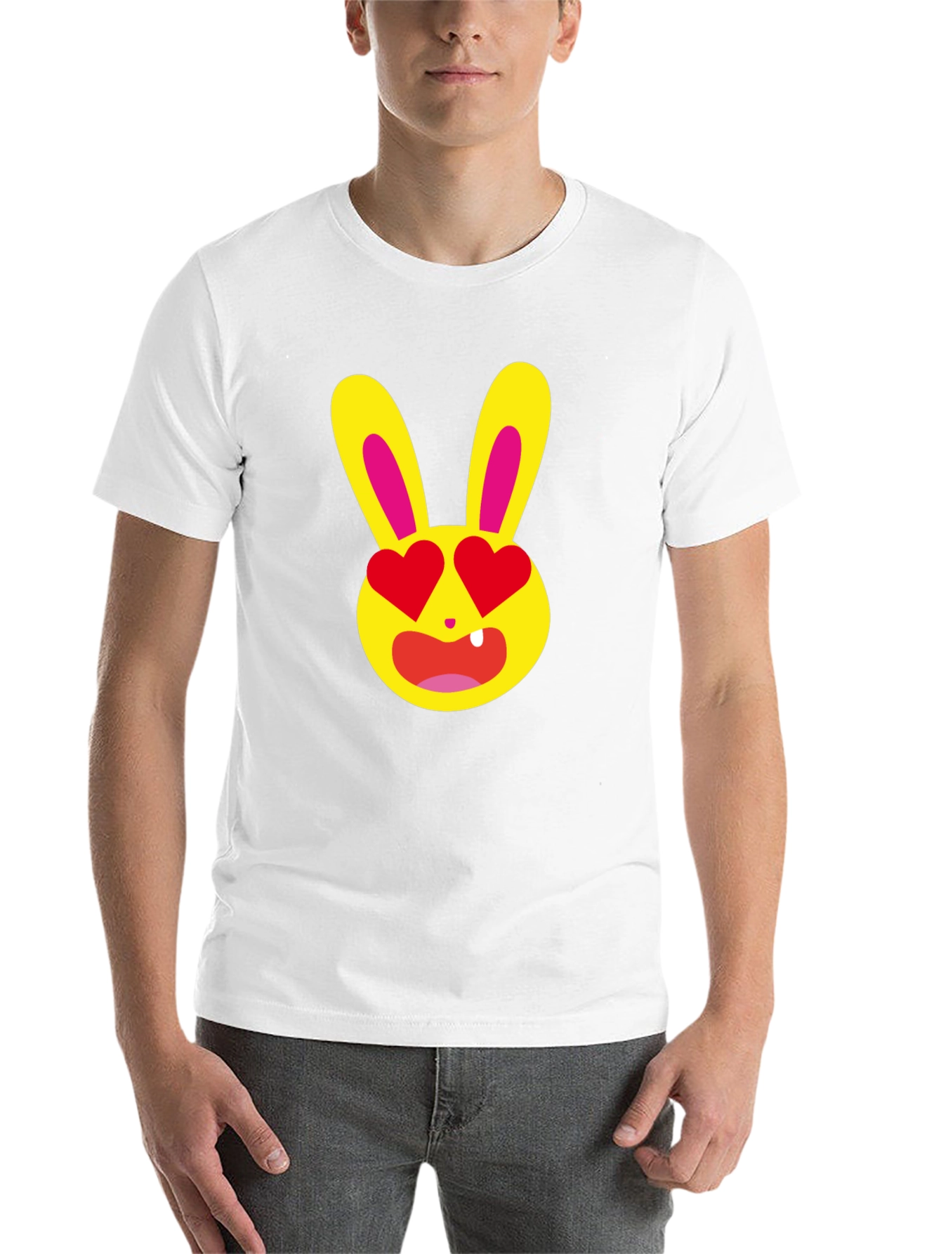 Black Love Bunny T-Shirt - Unique Graphic Tee view 14