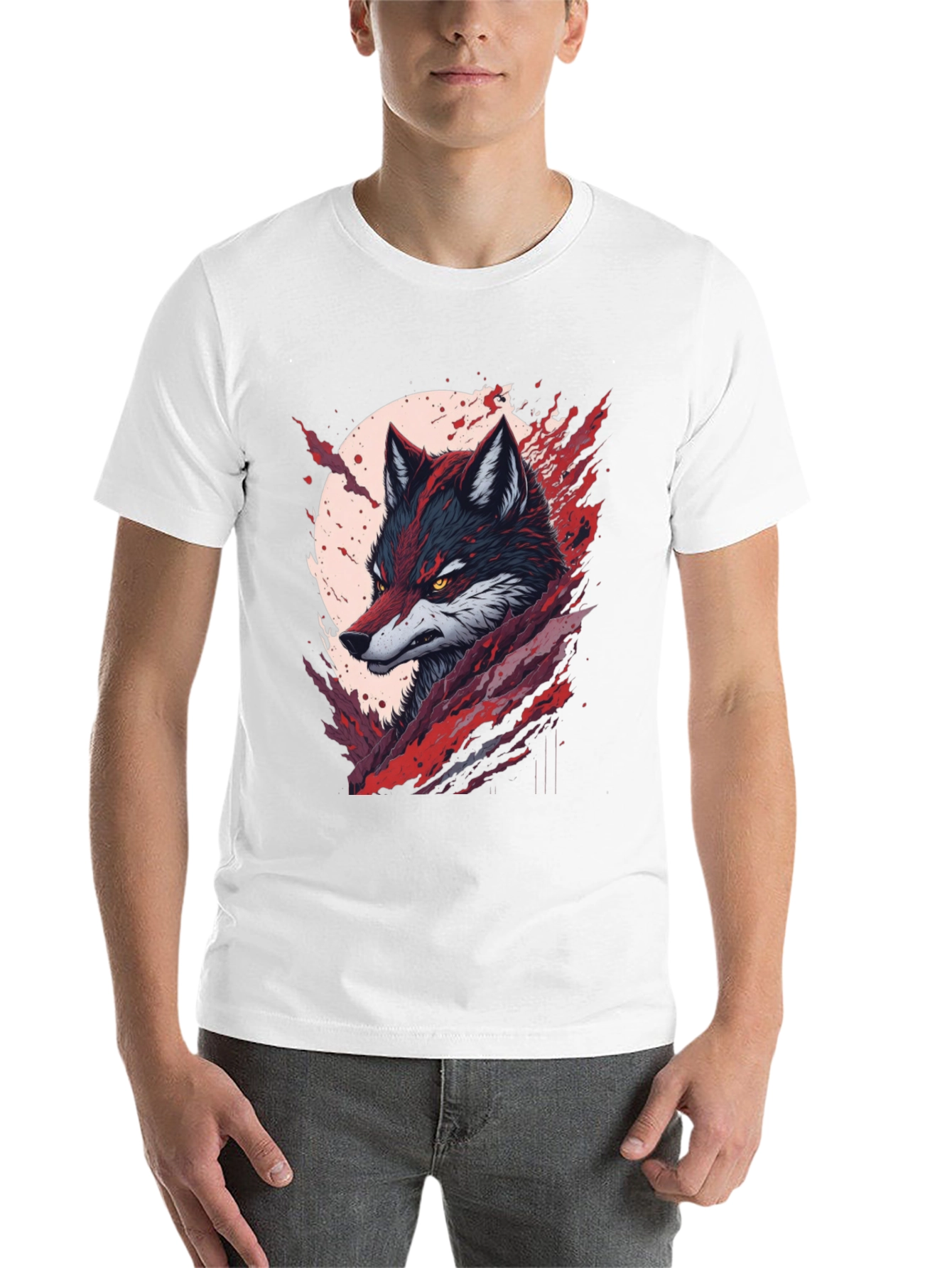 Black Wolf Graphic Tee - Bold Animal Design view 14