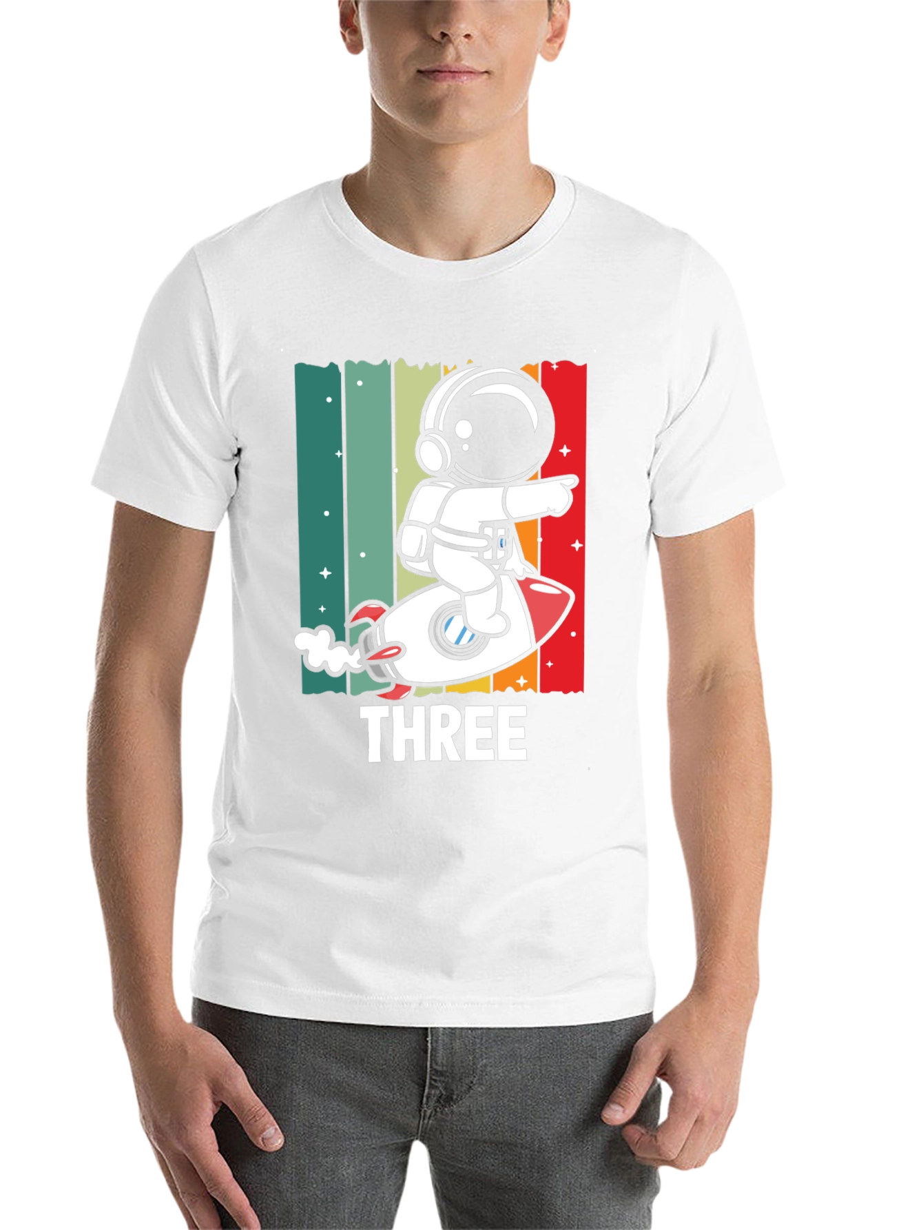 Black Astronaut Third Birthday T-Shirt view 14