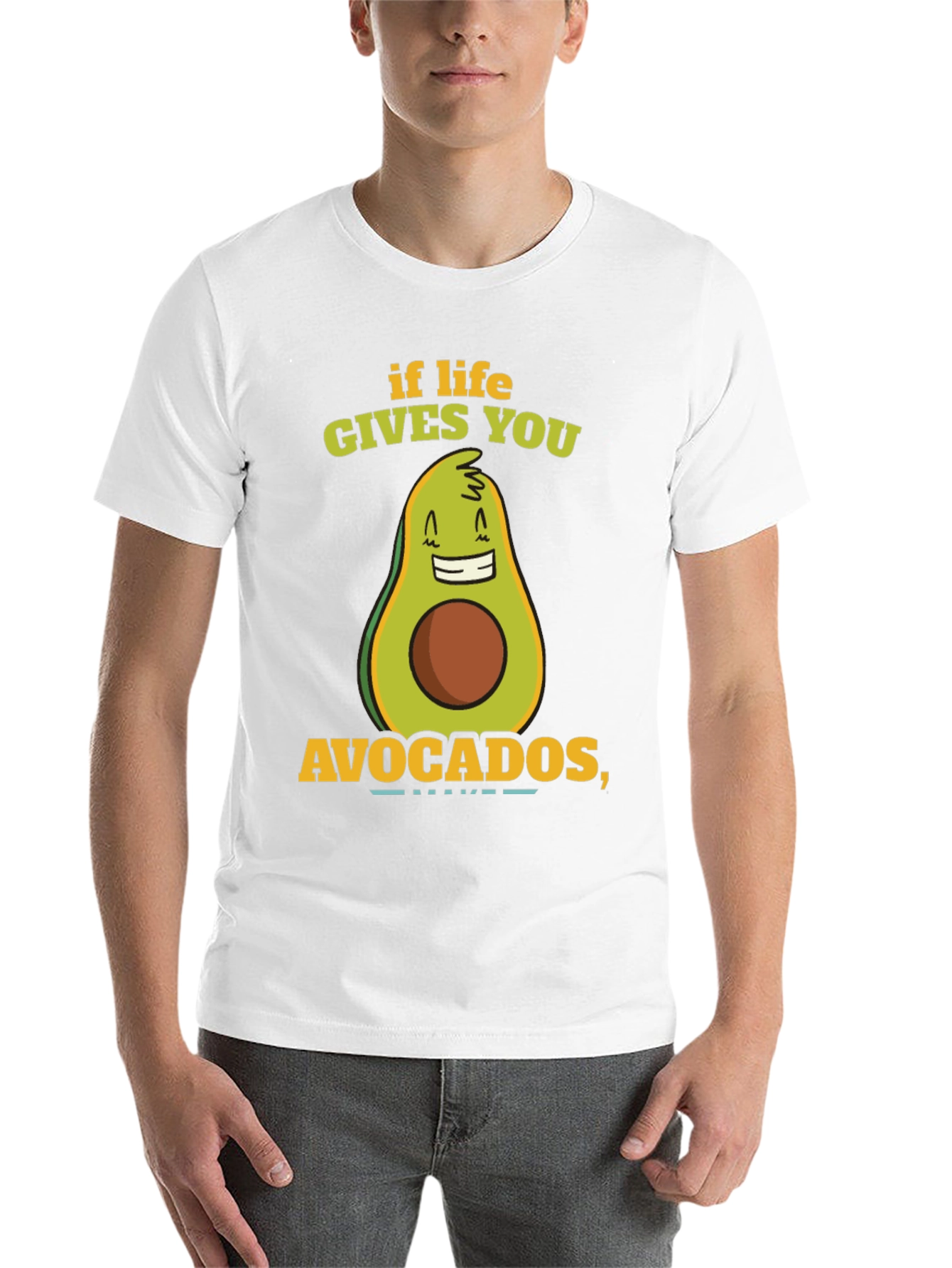 Black Funny Avocado T-Shirt - If Life Gives You Avocados view 14