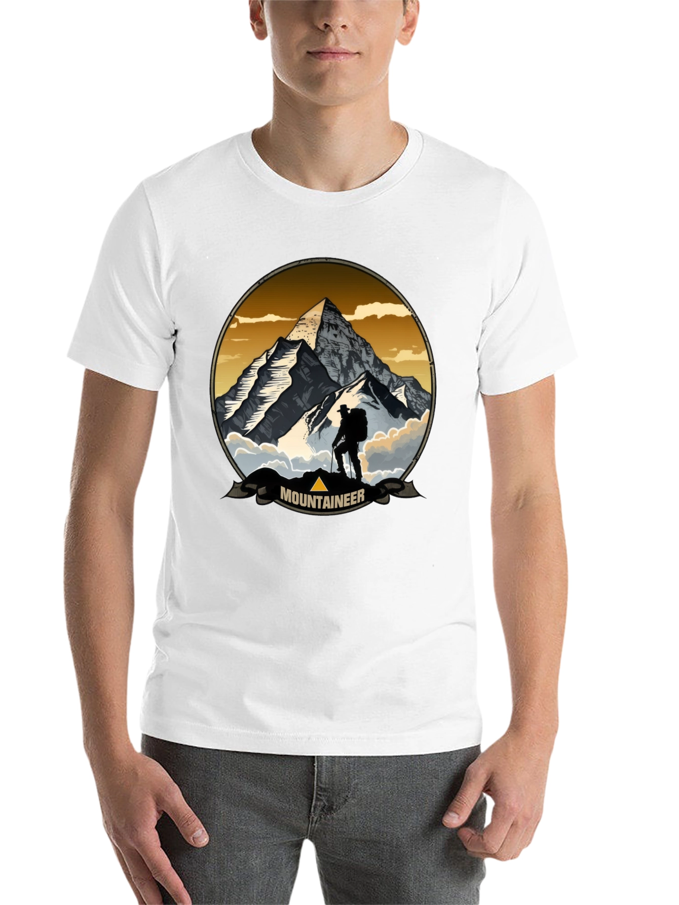 Black Mountaineer Adventure Graphic T-Shirt view 14
