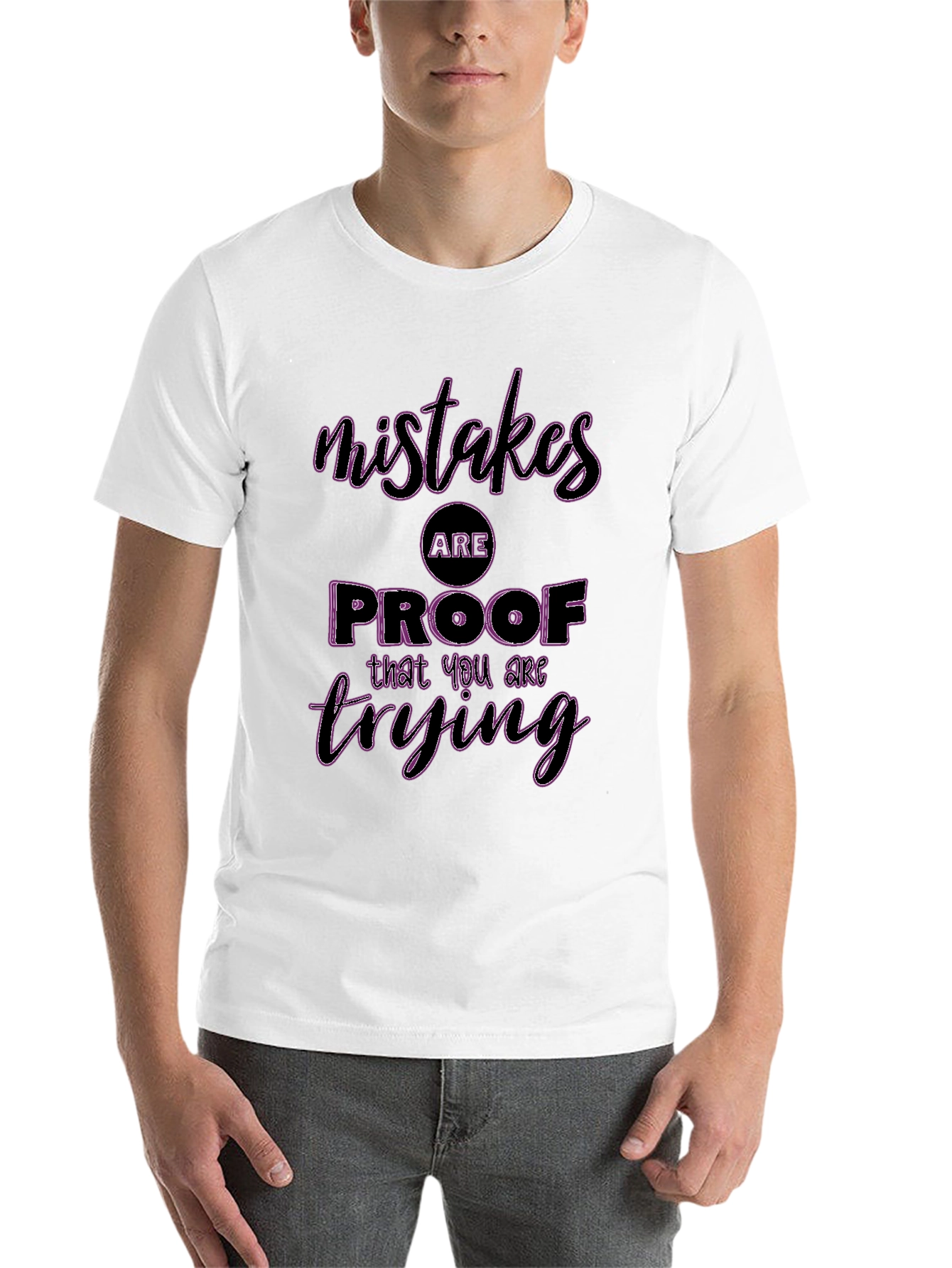 Black Mistakes Proof You're Trying Graphic Tee view 14