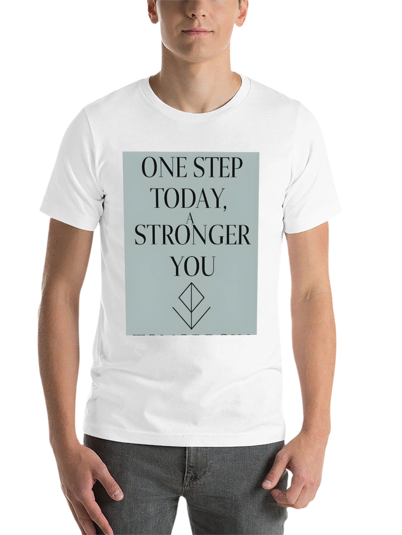 Black Inspirational T-Shirt: One Step Stronger You view 14