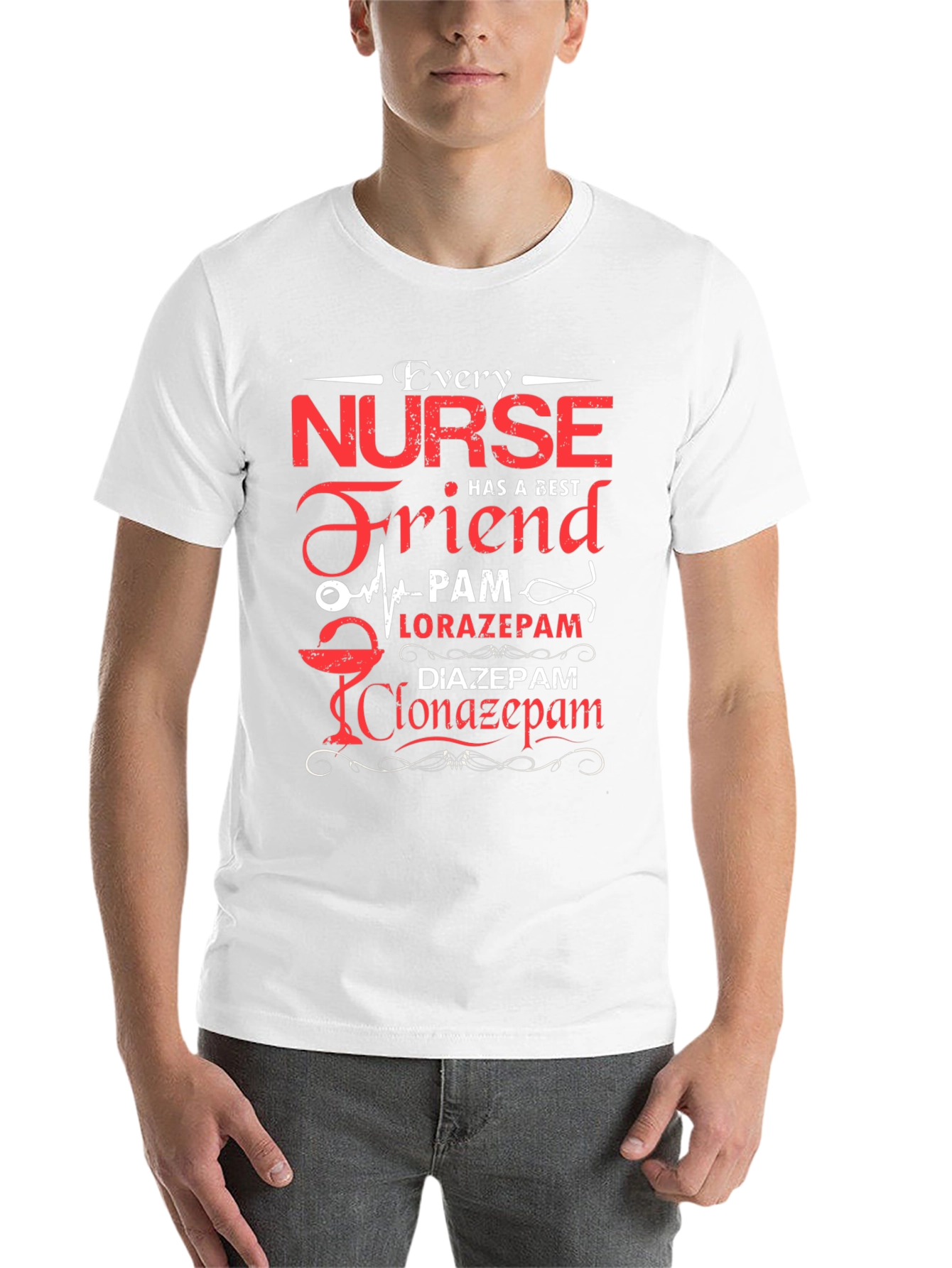 Black Every Nurse Has a Best Friend T-Shirt view 14