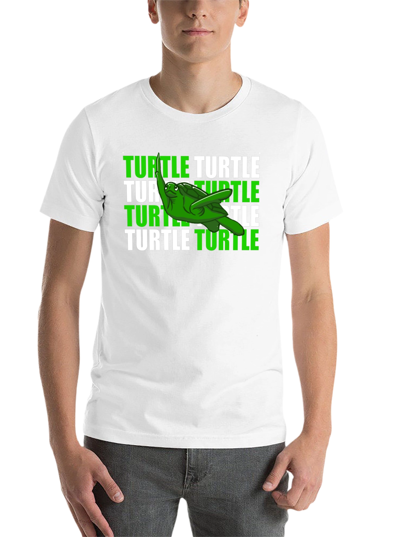 Black Funny Turtle T-Shirt - Green Sea Turtle Graphic Tee view 14