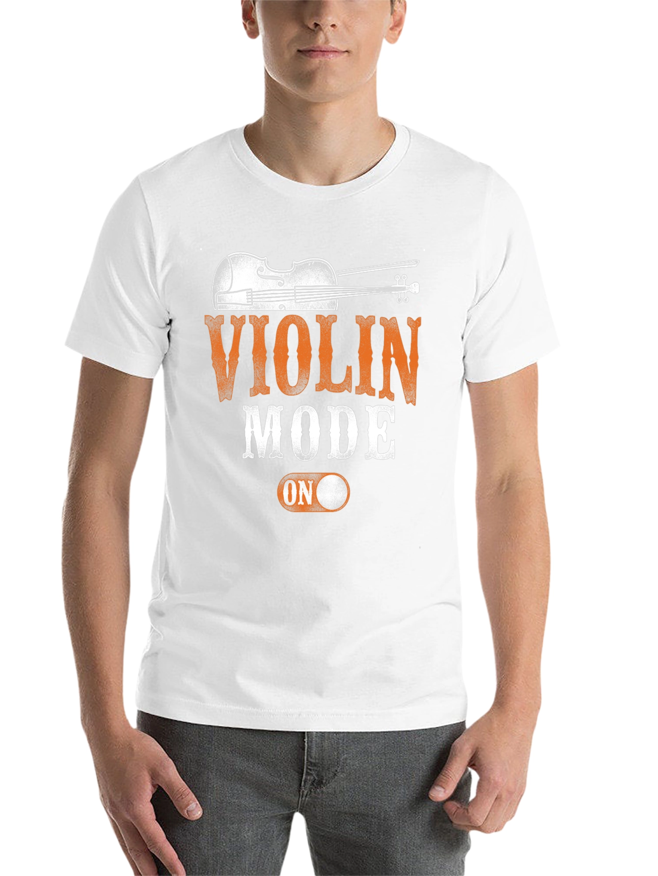 Black Violin Mode On T-Shirt | Musician Apparel view 14