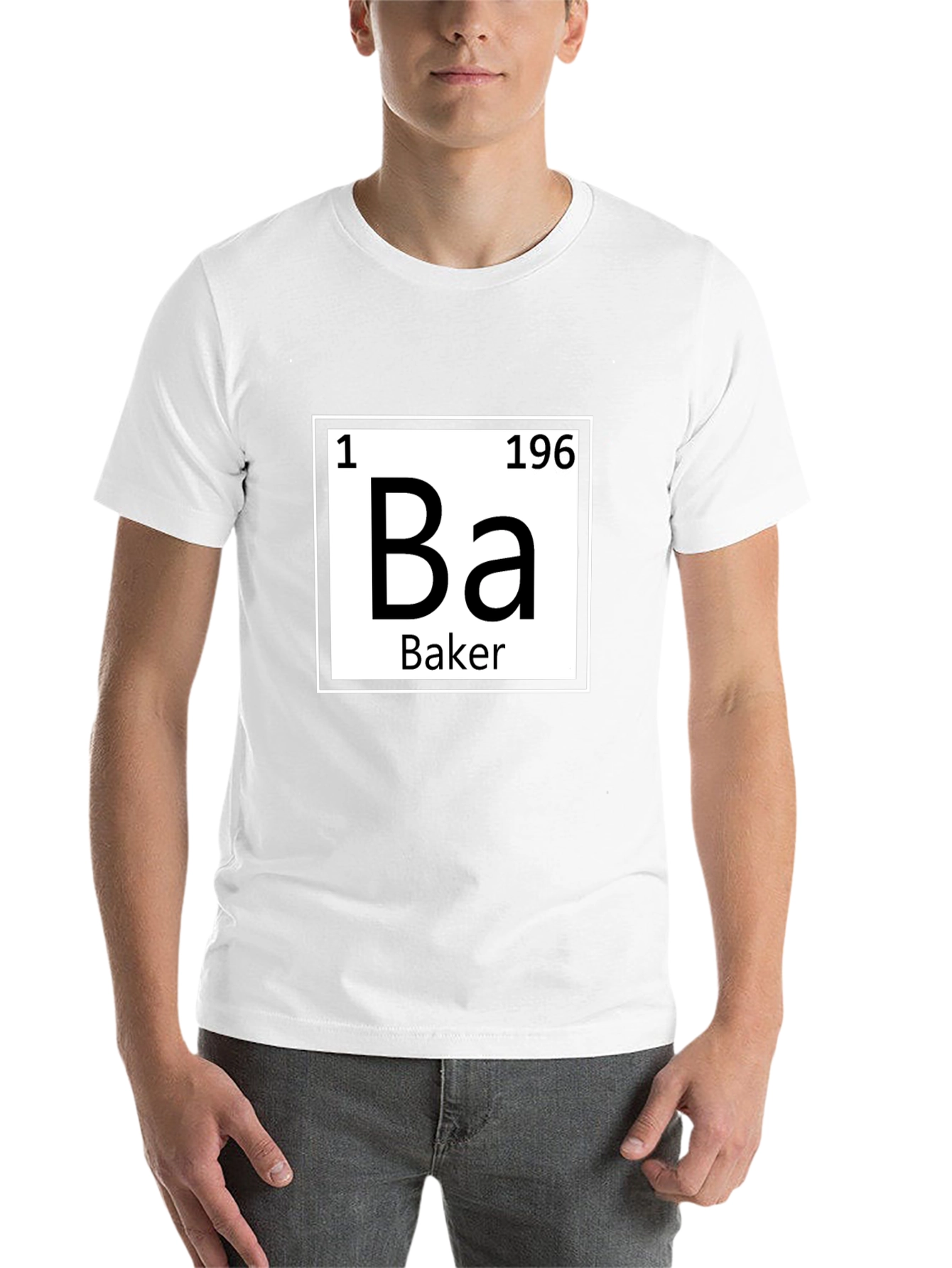 Black Periodic Table Baker Funny T-Shirt view 14