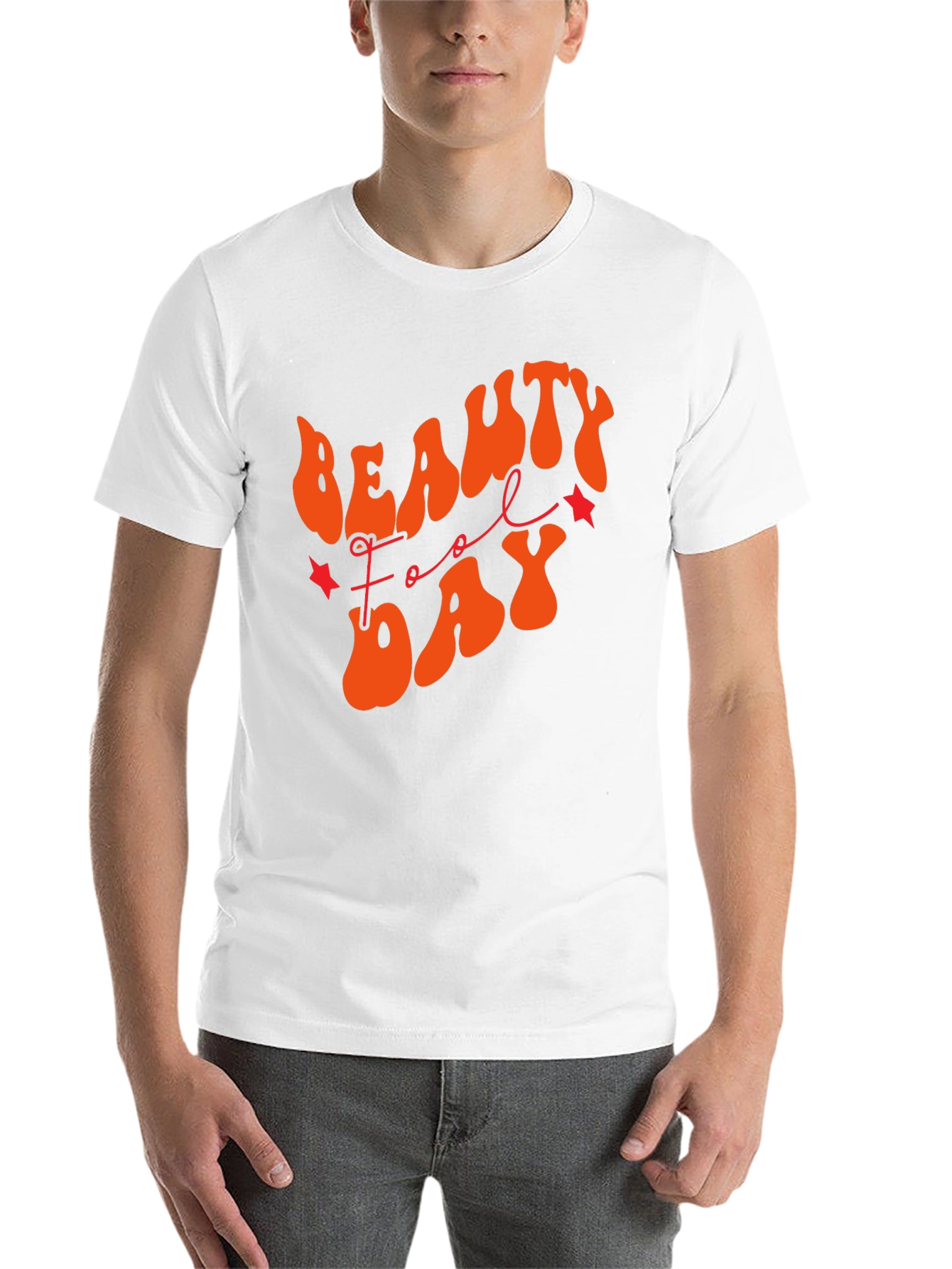 Black Beauty Fool Day T-Shirt - Retro Orange Graphic Tee view 14