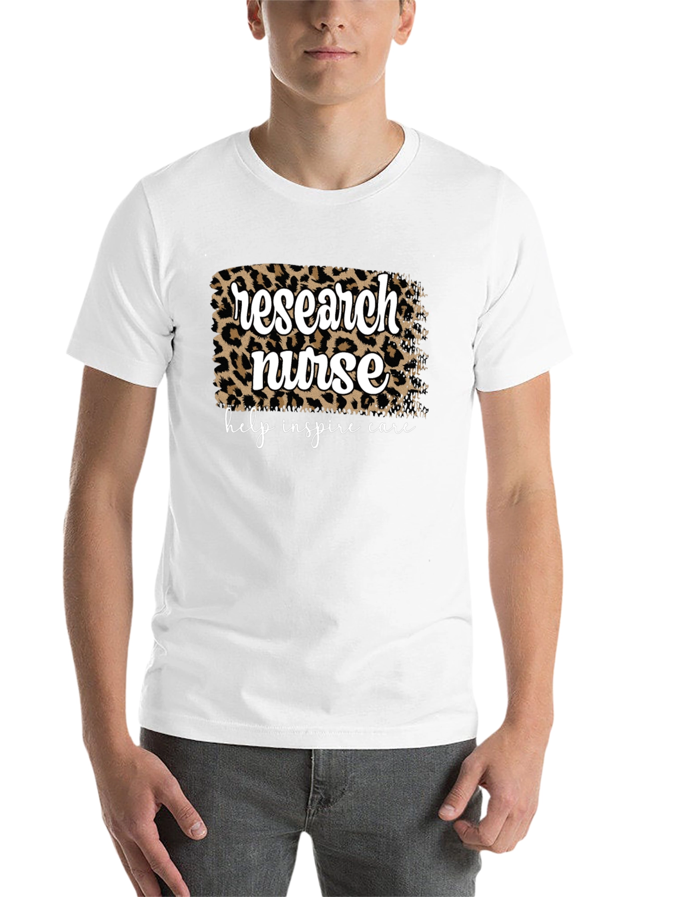 Black Research Nurse Leopard Print T-Shirt view 14