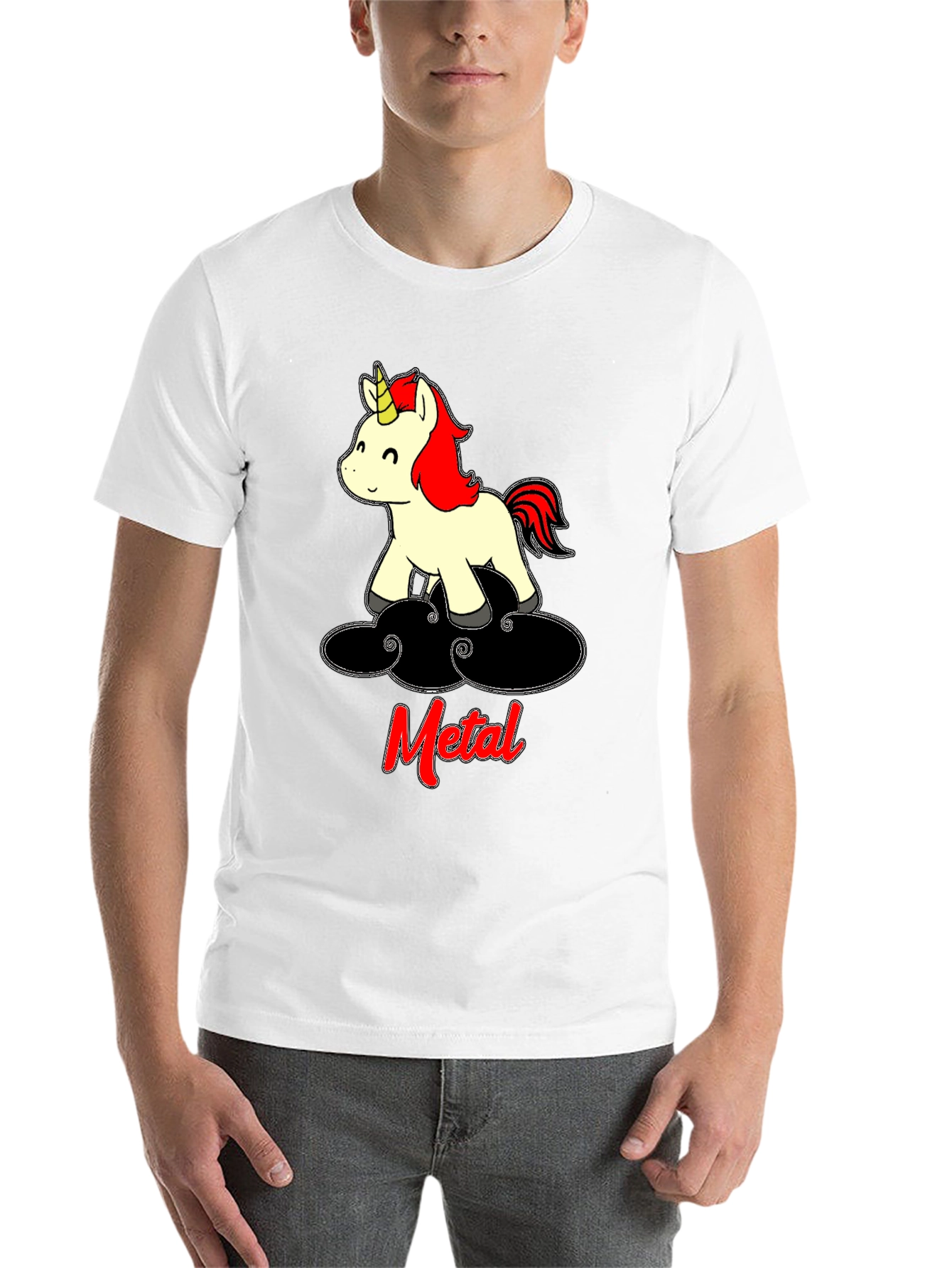 Black Metal Unicorn T-Shirt - Black Cotton Tee view 14