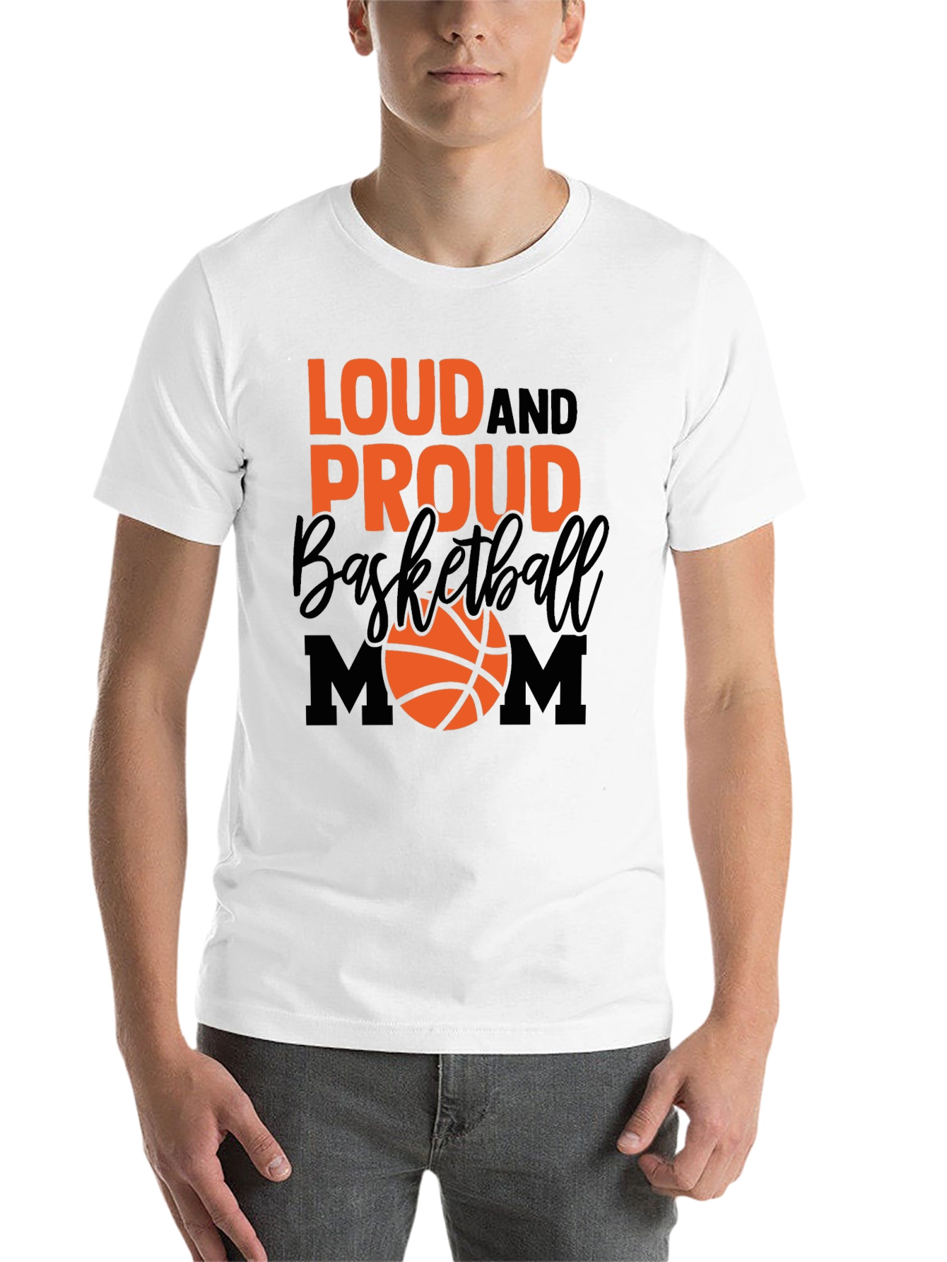 Black Loud and Proud Basketball Mom T-Shirt view 14