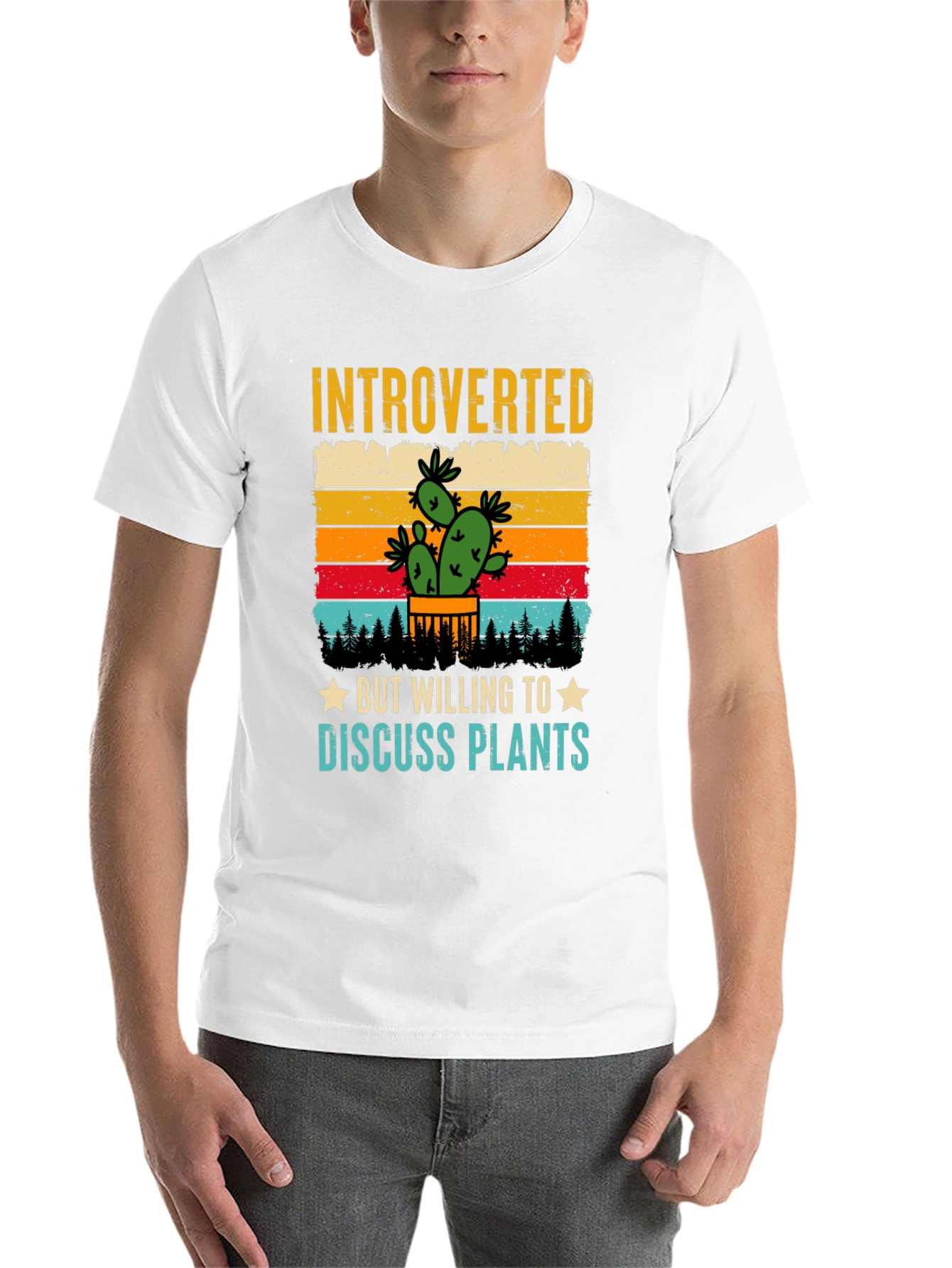 Black Introverted Plant Lover T-Shirt view 14