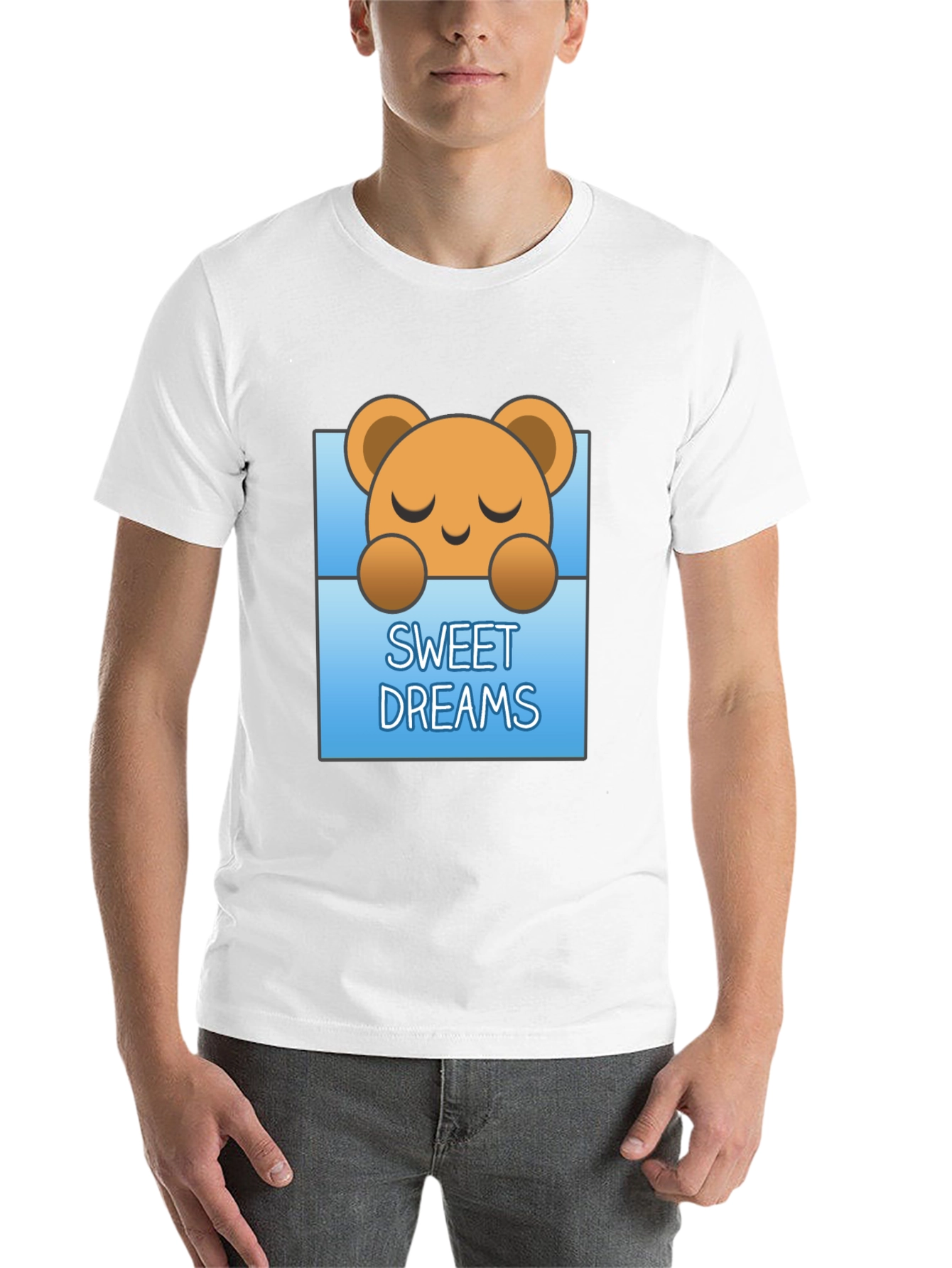 Black Sweet Dreams Bear Graphic Tee - Soft Cotton view 14