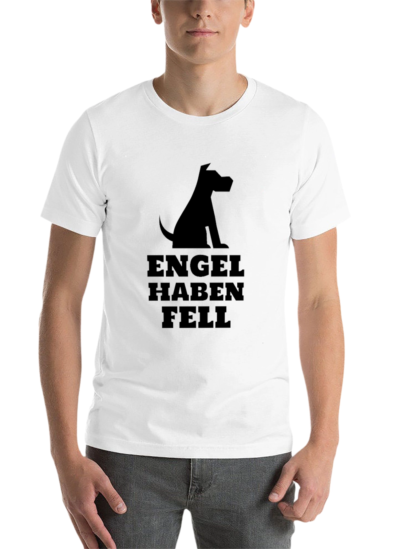 Black Engel Haben Fell Black T-Shirt Dog Graphic view 14