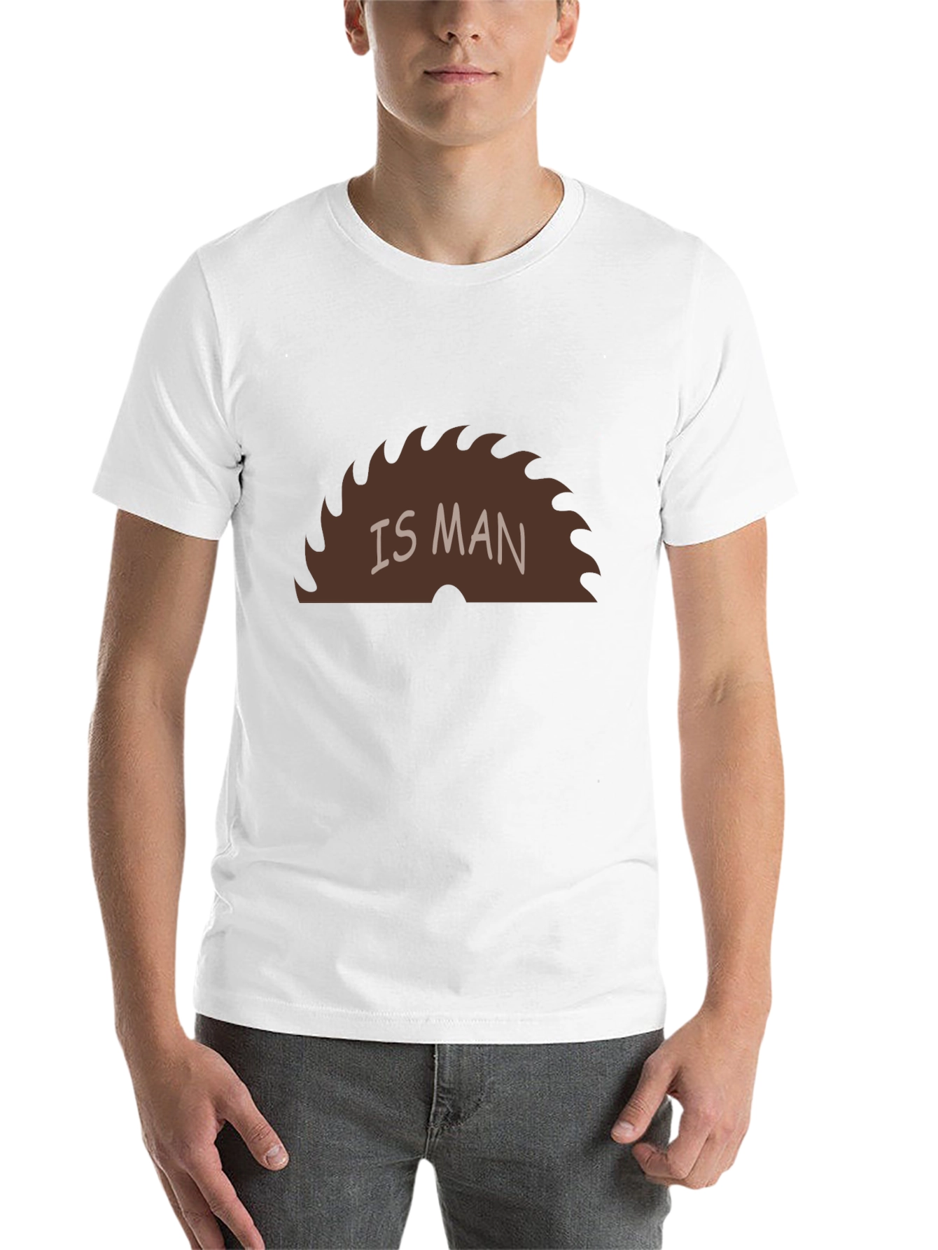 Black Saw Is Man Funny Graphic Tee view 14