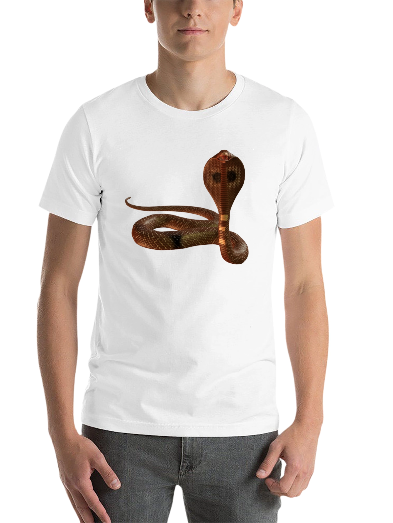 Black Cobra Snake Graphic Black T-Shirt view 14