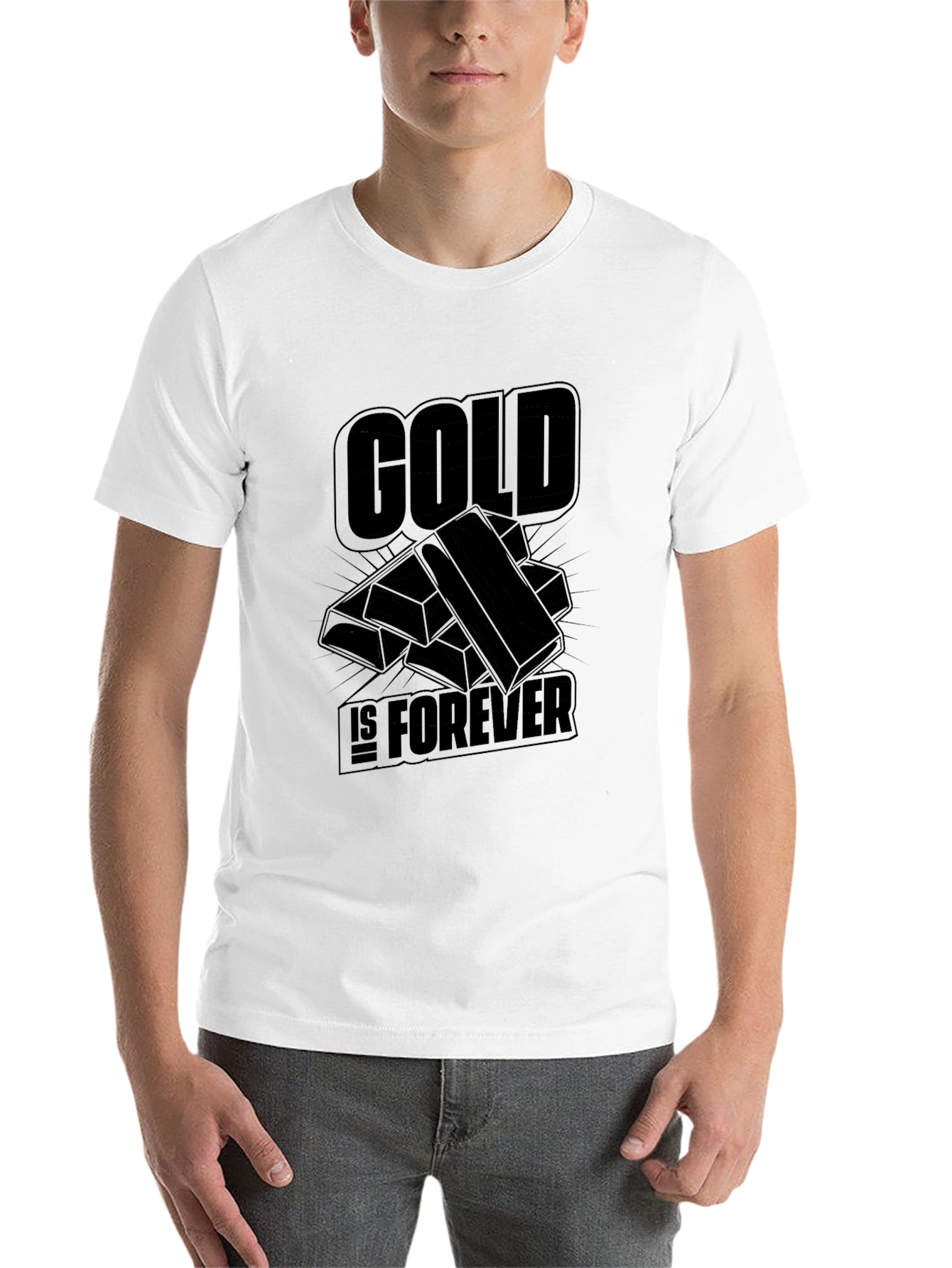 Black Gold Is Forever Graphic Tee - Black Cotton T-Shirt view 14