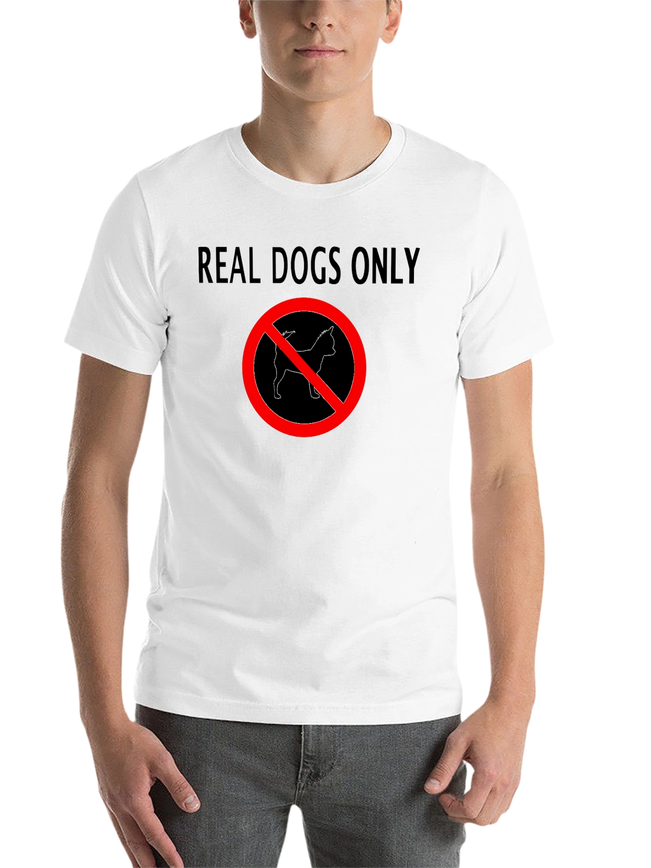 Black Real Dogs Only Graphic Tee view 14