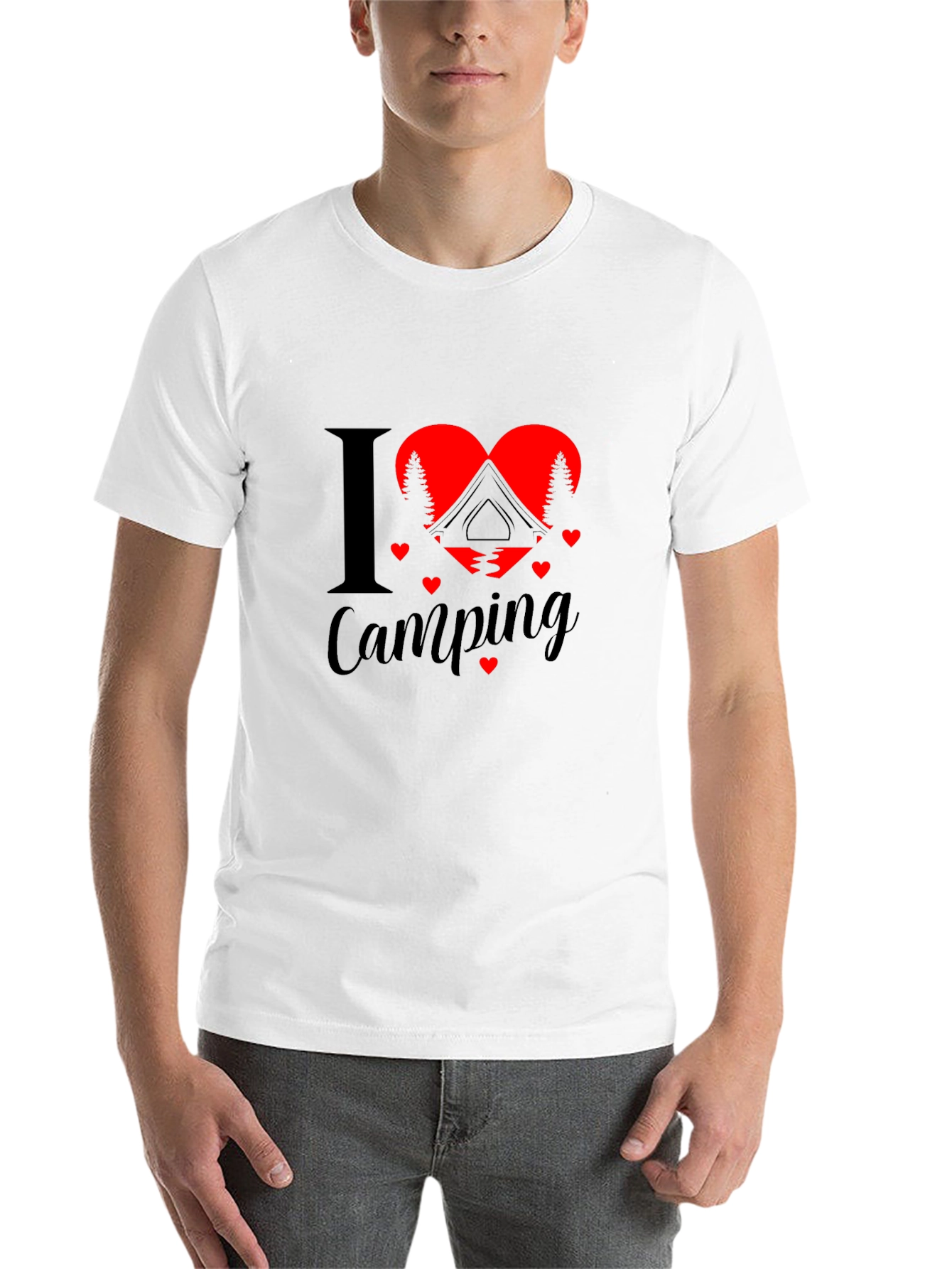 Black I Heart Camping Graphic T-Shirt view 14