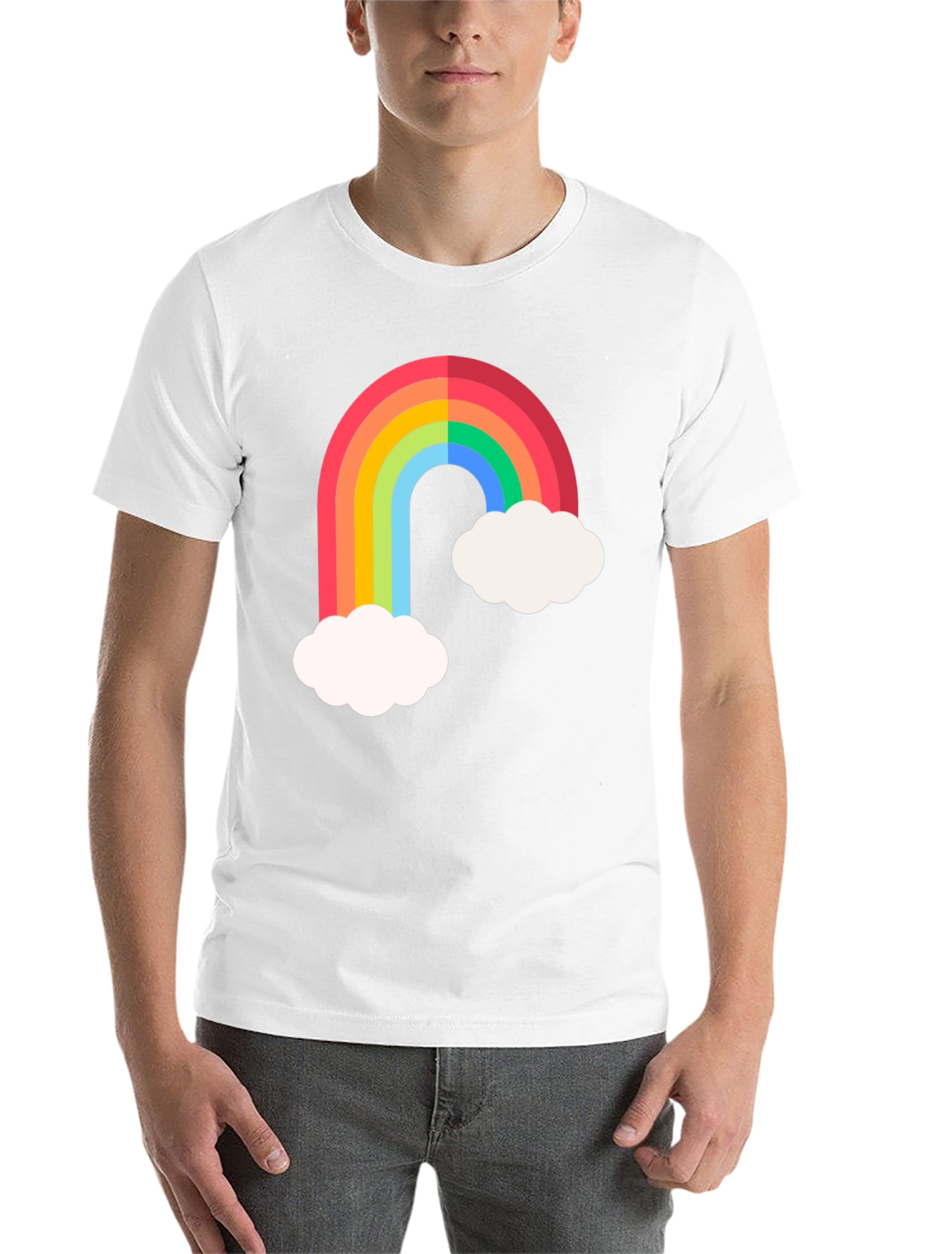 Black Rainbow & Cloud Graphic Tee view 14