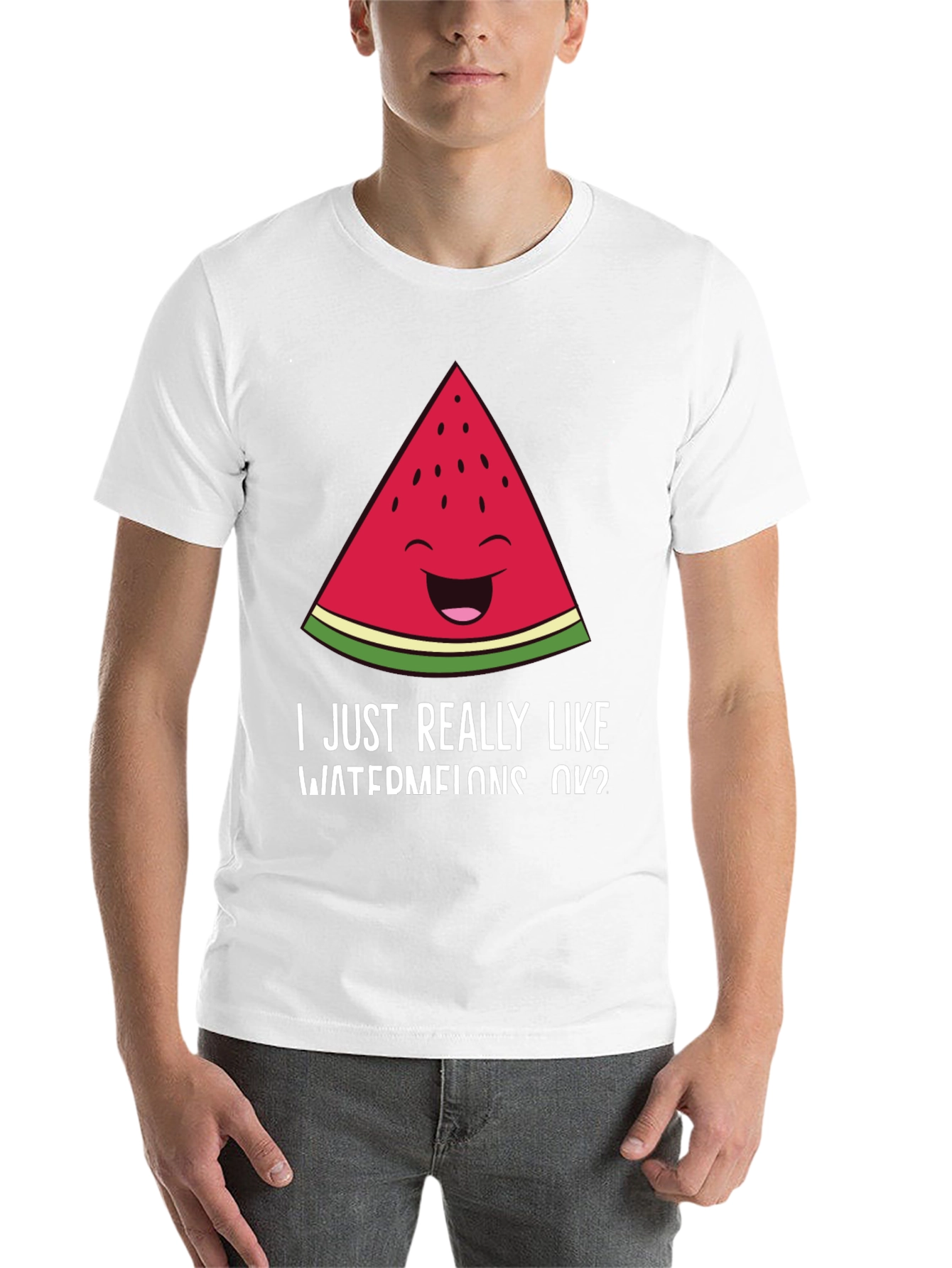 Black Funny Watermelon T-Shirt - I Like Watermelons OK? view 14