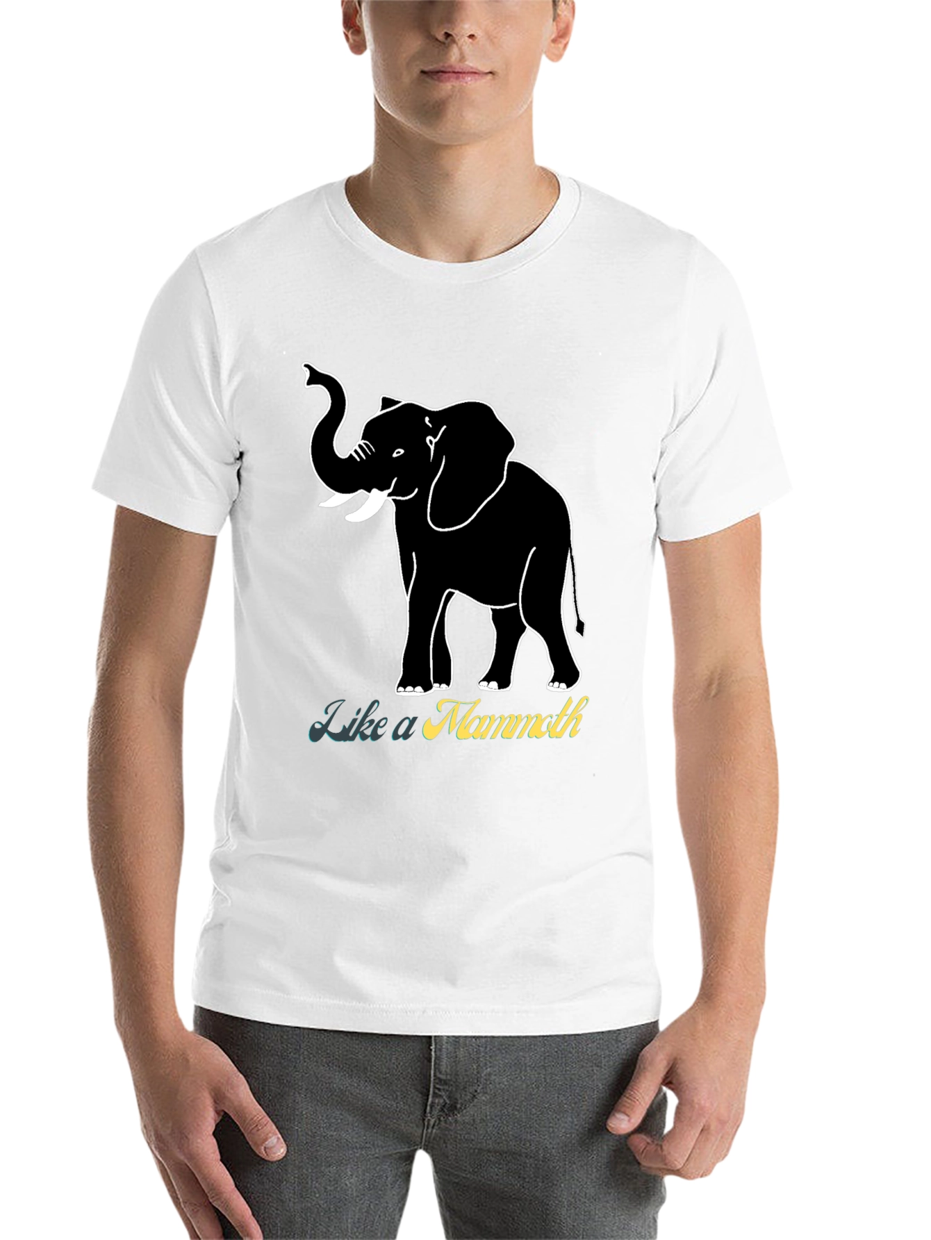 Black Like a Mammoth T-Shirt - Black view 14