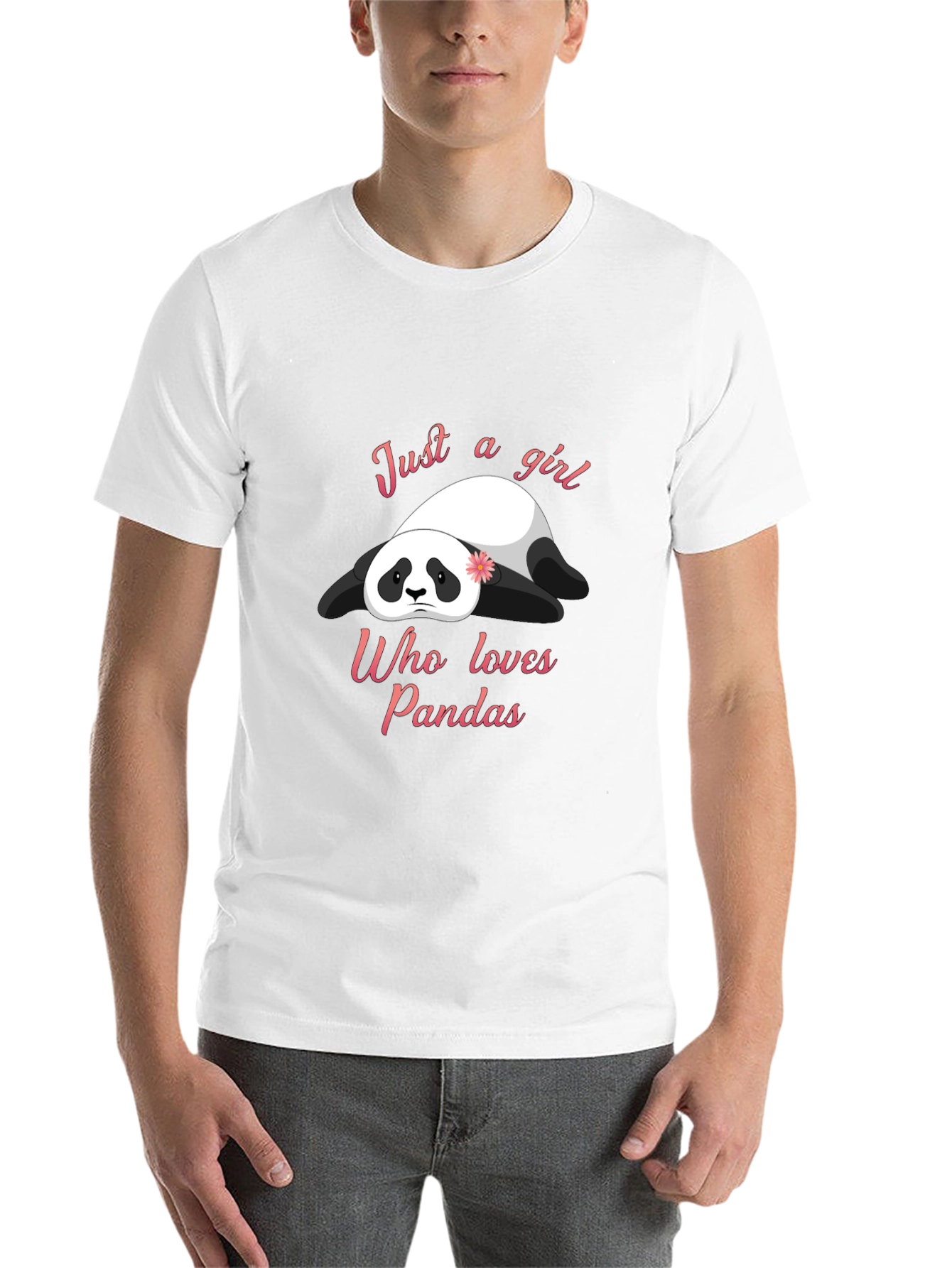 Black Panda Lover T-Shirt - Cute Girl's Panda Graphic Tee view 14
