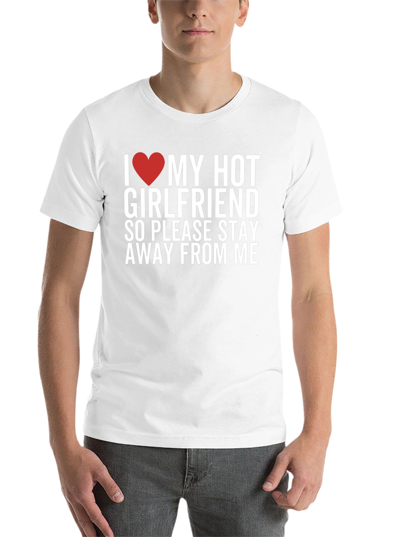 Black I Love My Hot Girlfriend Graphic Tee view 14