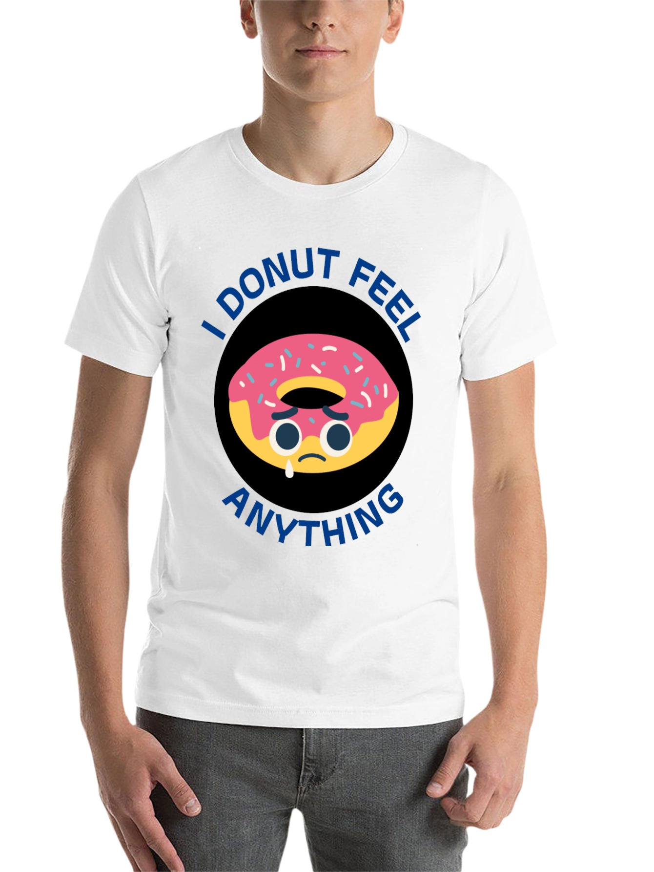 Black I Donut Feel Anything Black T-Shirt view 14