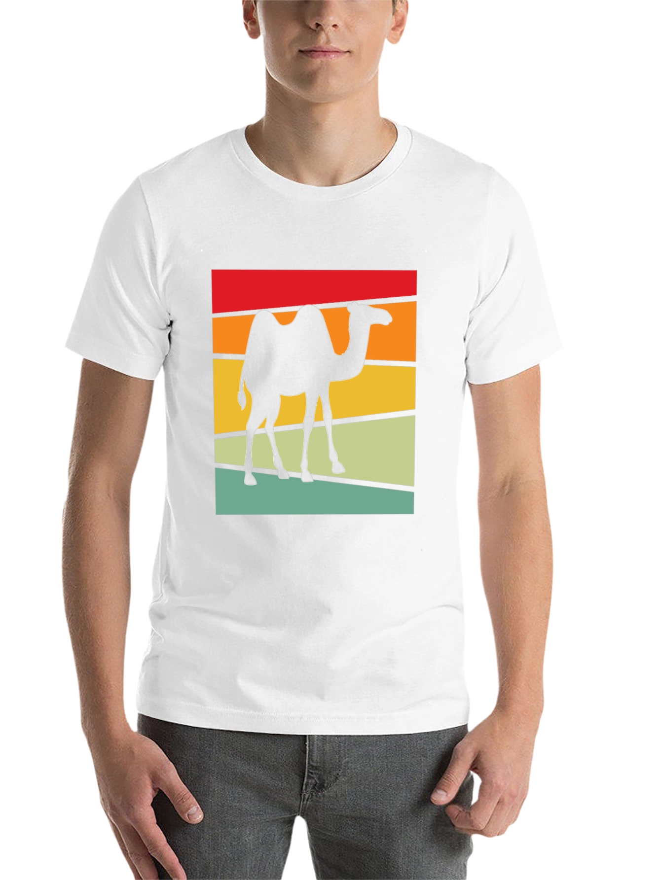 Black Retro Camel T-Shirt: Black Cotton Blend, Graphic Tee view 14