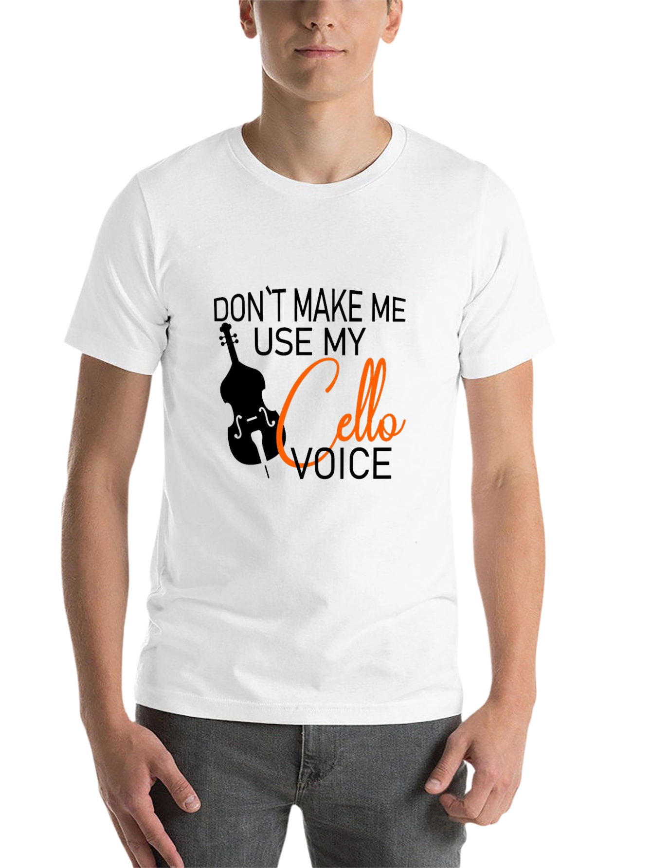 Black Cello Voice T-Shirt - Funny Musician Tee view 14