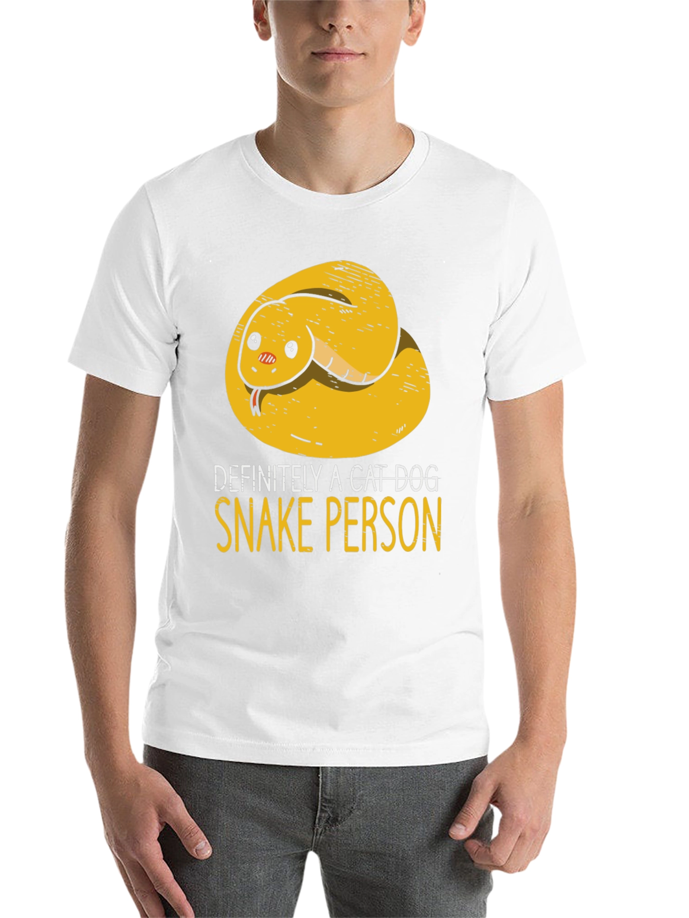 Black Funny Snake Person T-Shirt view 14