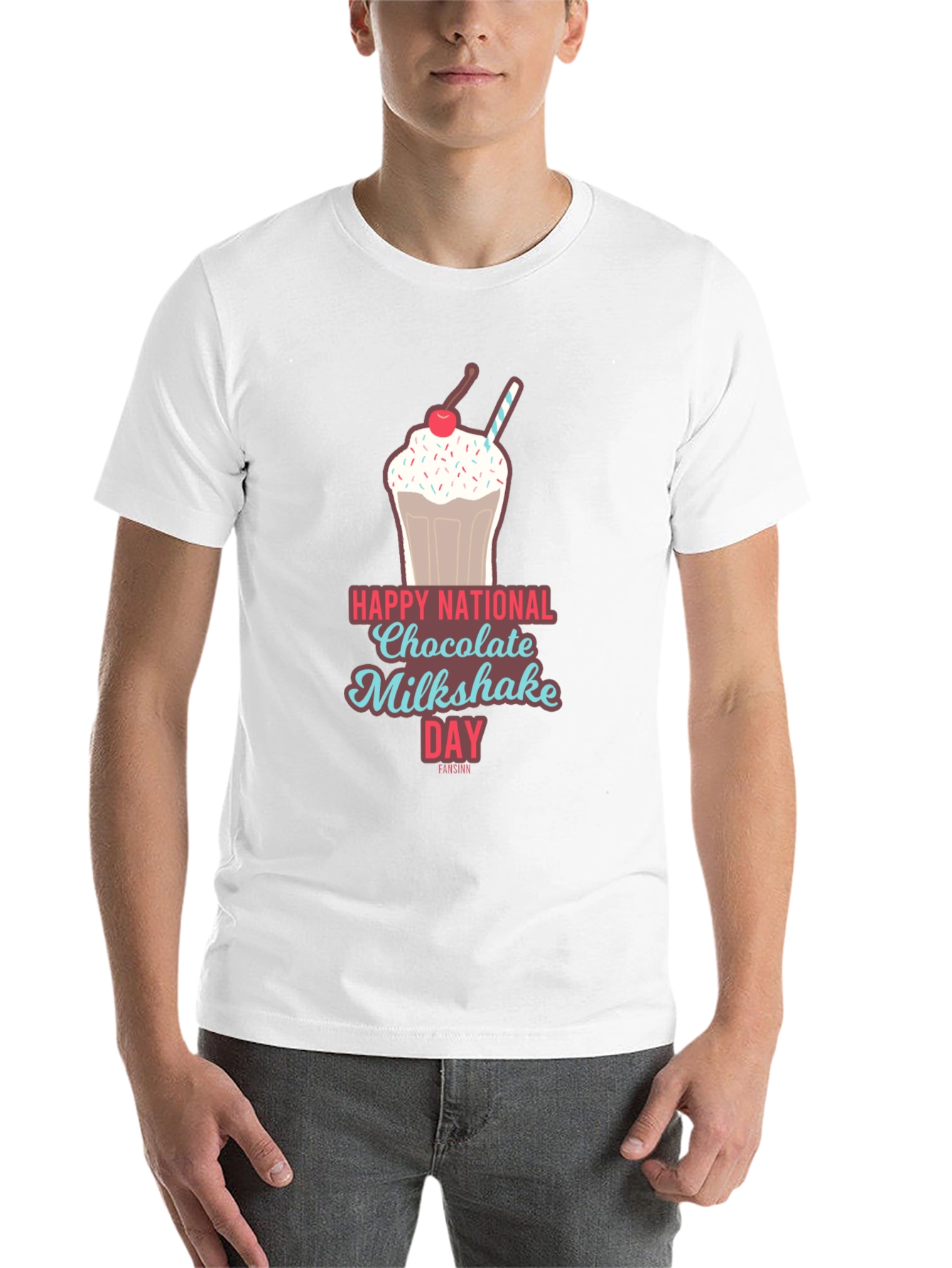 Black National Chocolate Milkshake Day T-Shirt view 14