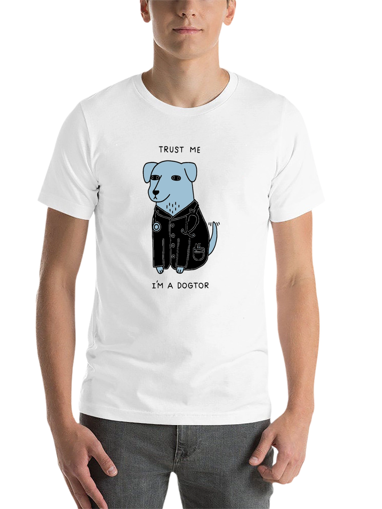 Black Trust Me I'm a Dogtor T-Shirt view 14