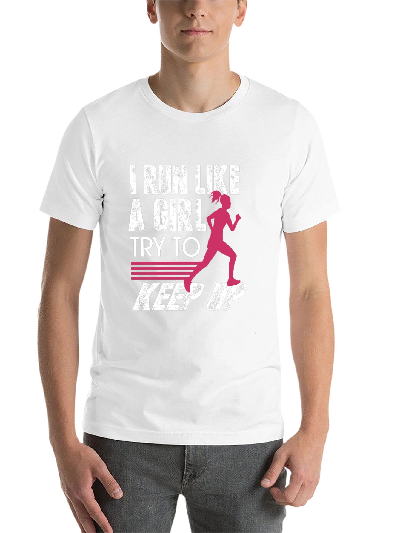Black I Run Like a Girl Graphic T-Shirt view 14