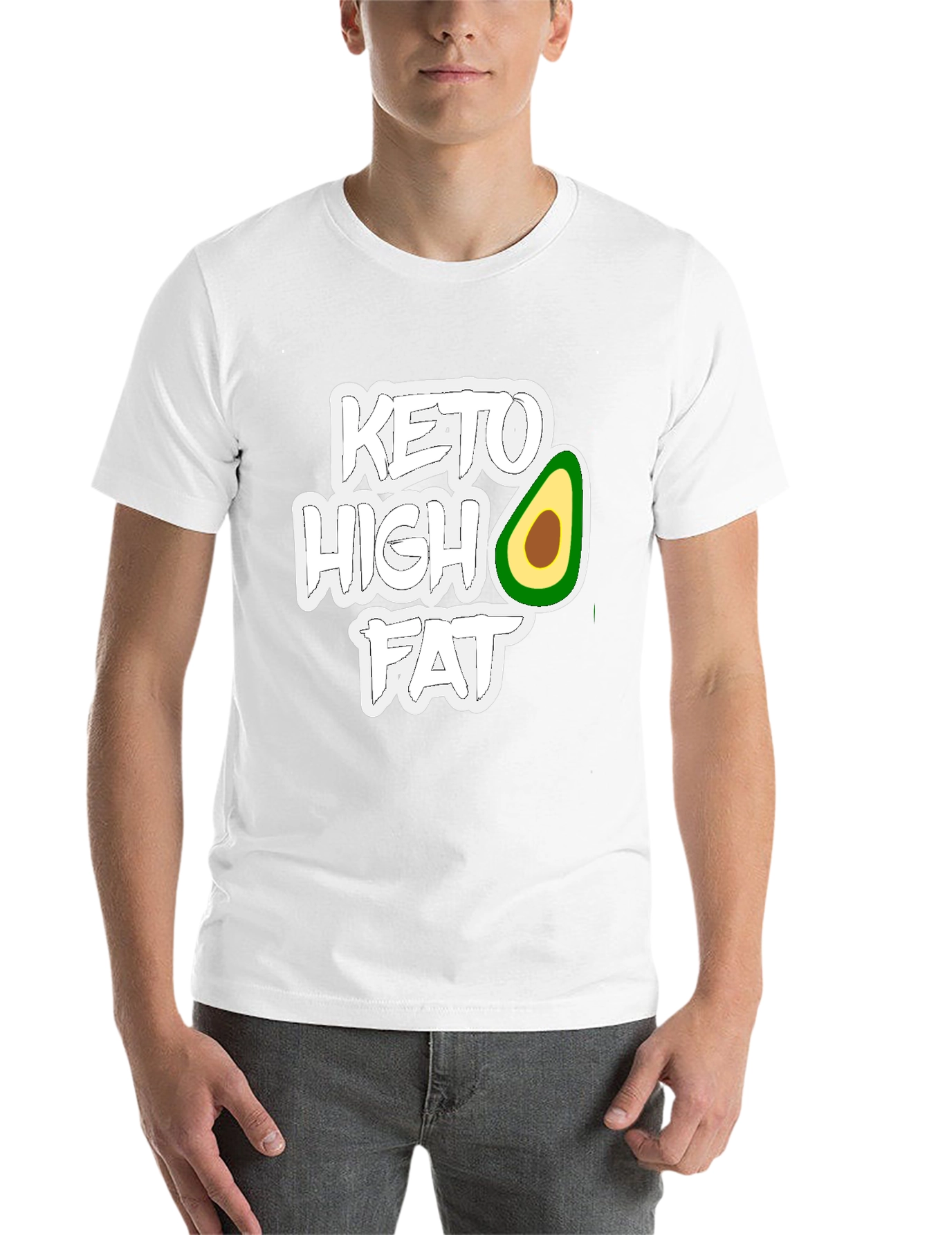 Keto High Fat T-Shirt - Avocado Design - 14