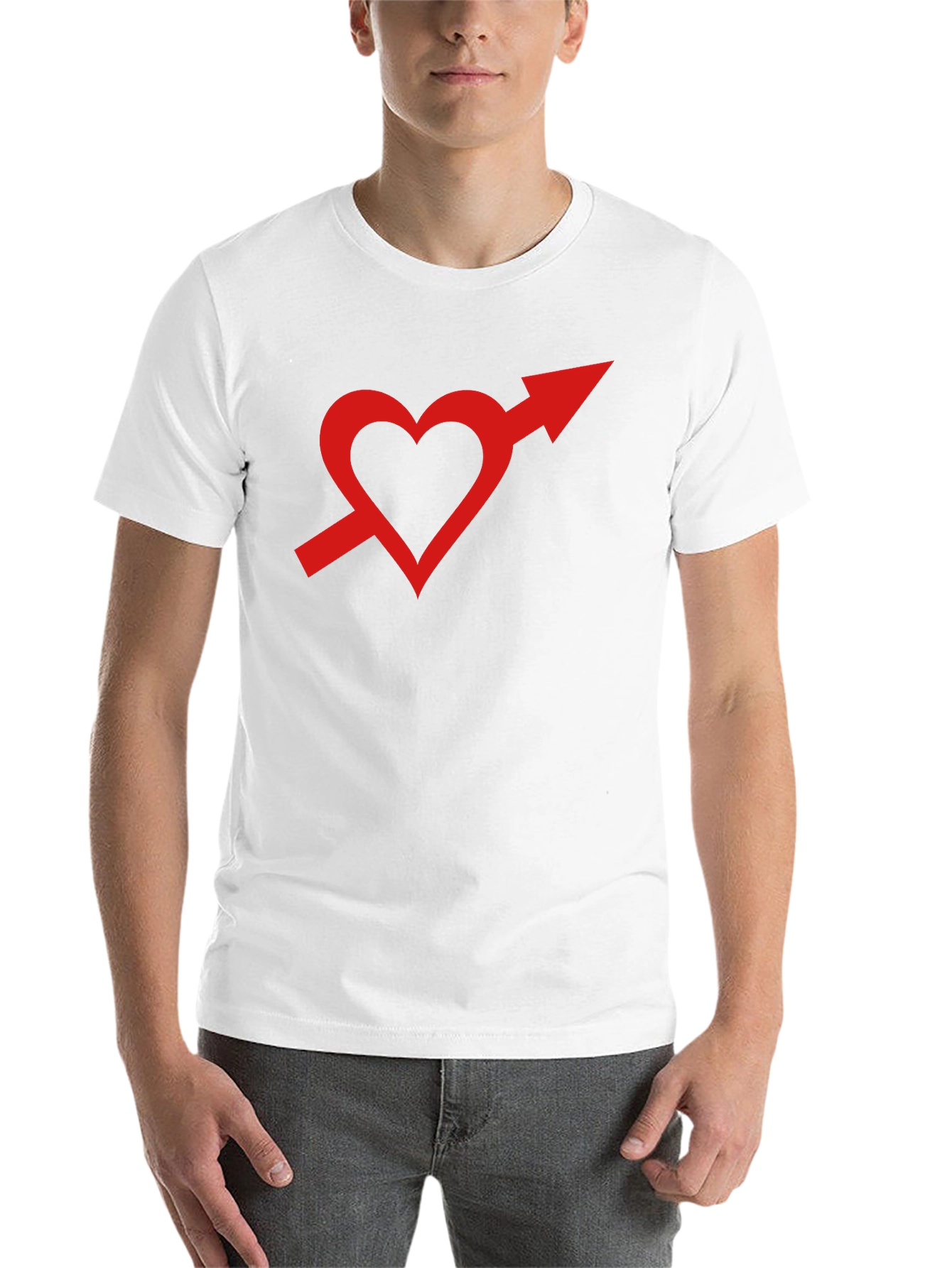 Black Heart Arrow Graphic Tee - Stylish Unisex T-Shirt view 14