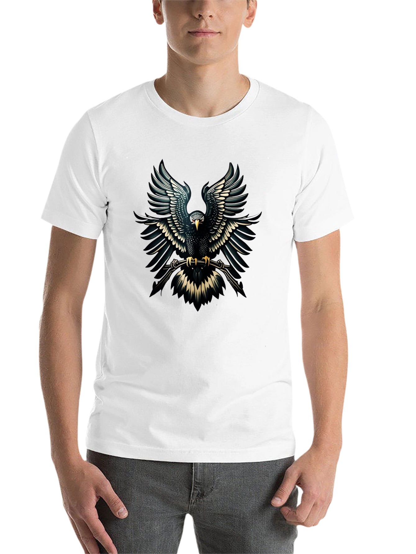Black Eagle Graphic Black T-Shirt - Bold Design view 14