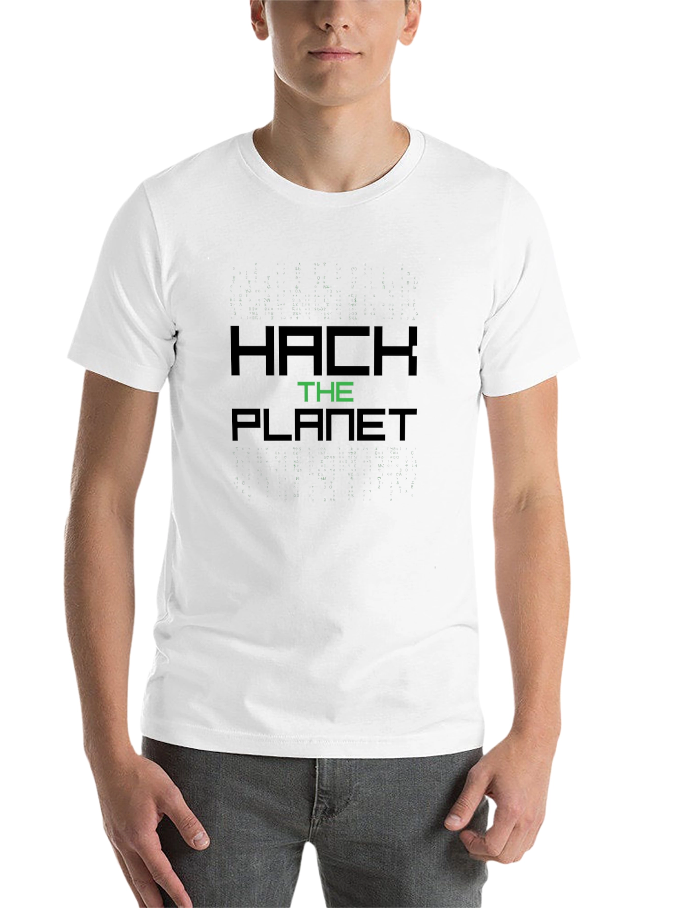 Black Hack the Planet Graphic T-Shirt view 14