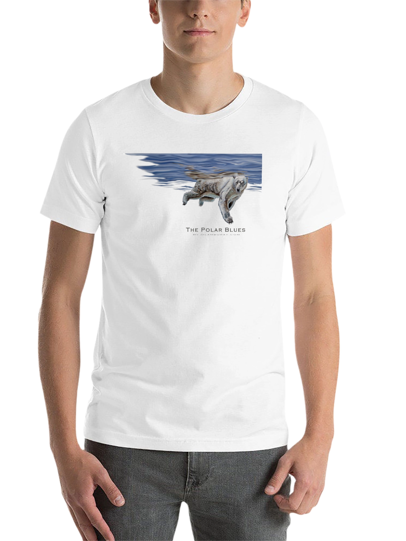 Black Polar Bear Blues Graphic T-Shirt - Black view 14