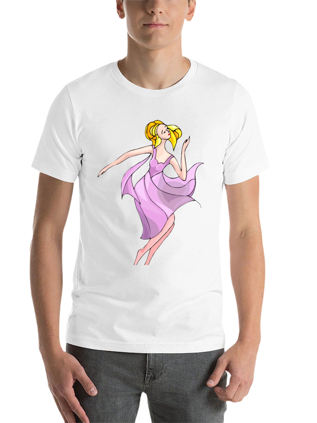 Black Elegant Ballerina Graphic T-Shirt view 14