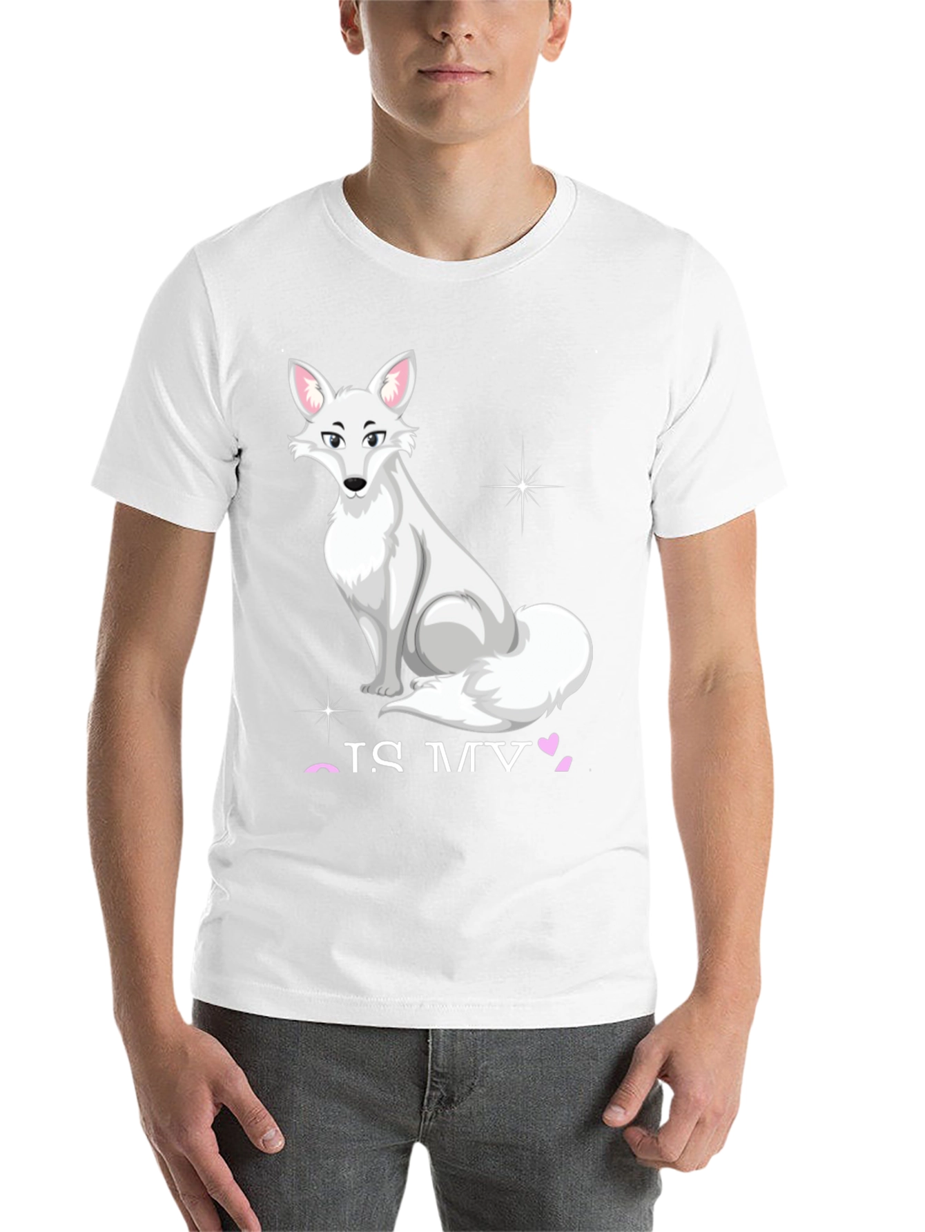 Black Arctic Fox Graphic Tee - 'Fox Is My Valentine' view 14