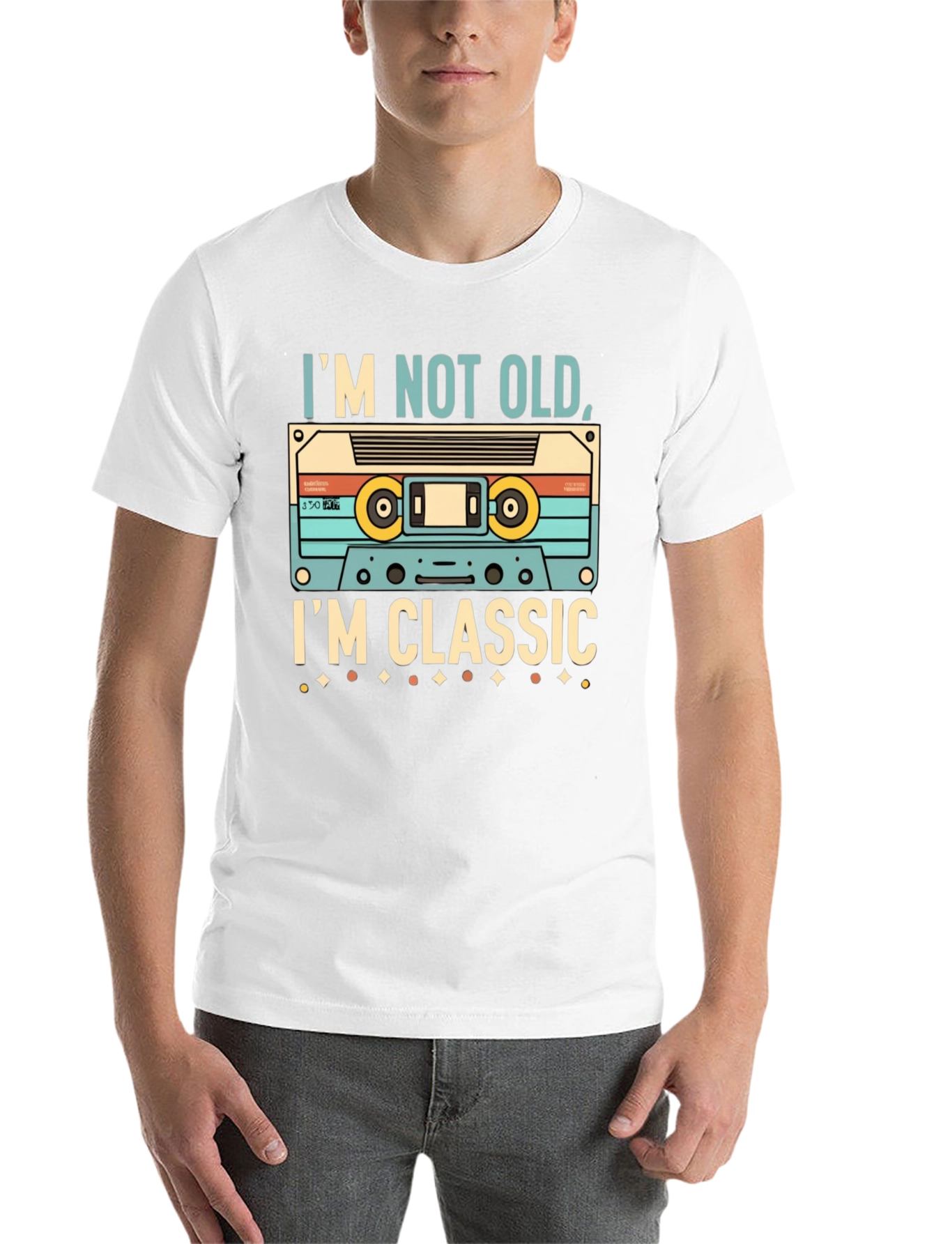 Black I'm Not Old, I'm Classic Cassette Tape T-Shirt view 14