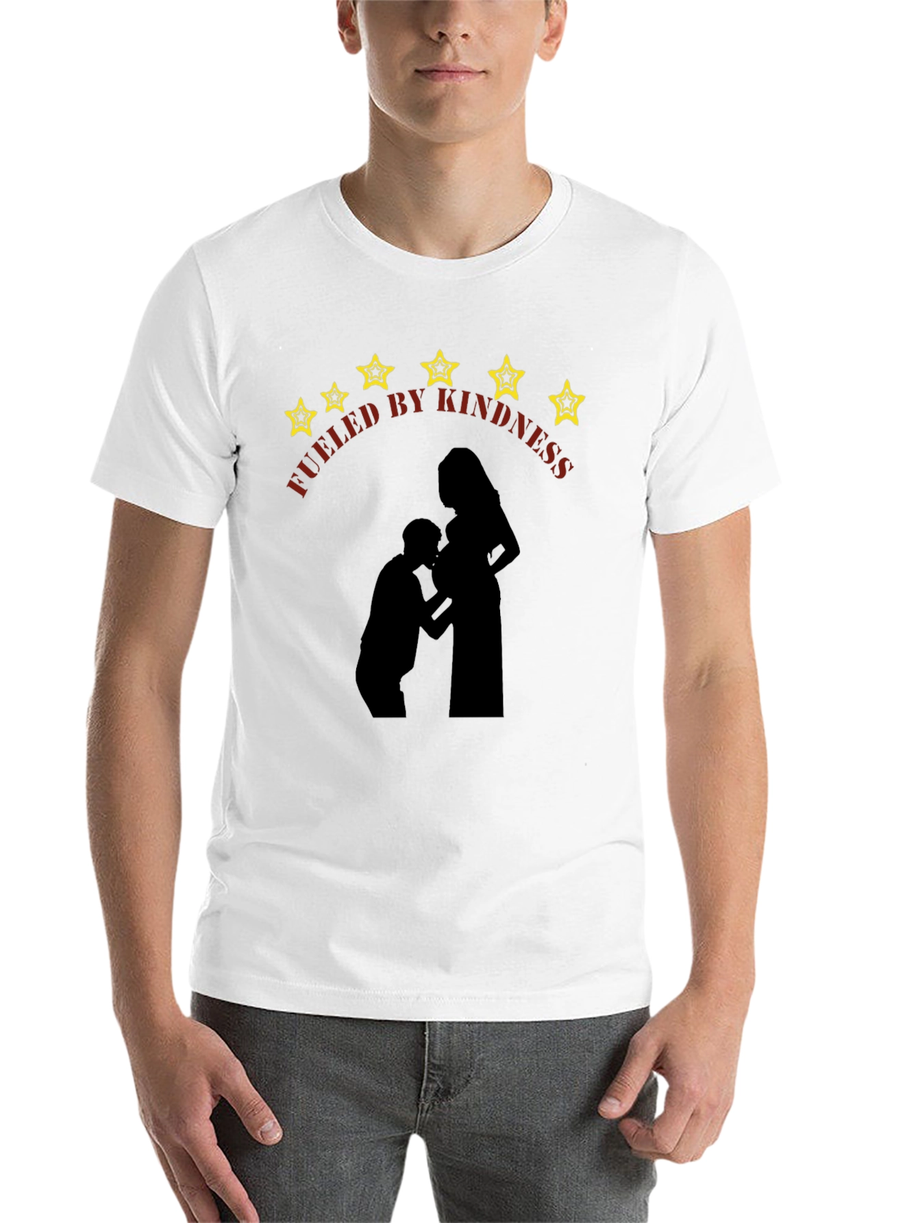 Black Kindness Fueled Maternity T-Shirt view 14